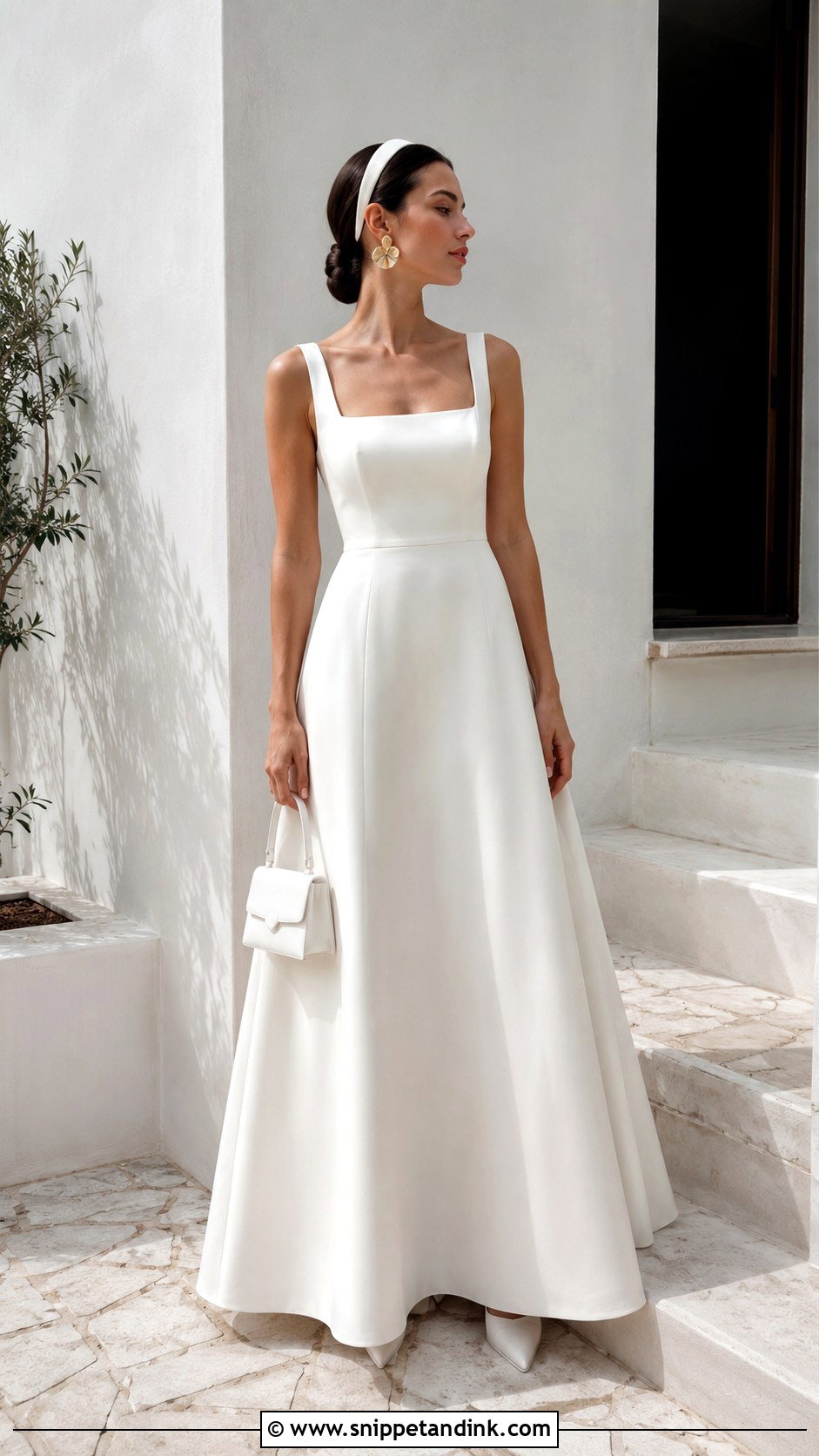 Square Neck Elopement Wedding Dress - Snippet and Ink - 20 Elopment Wedding Dress Ideas