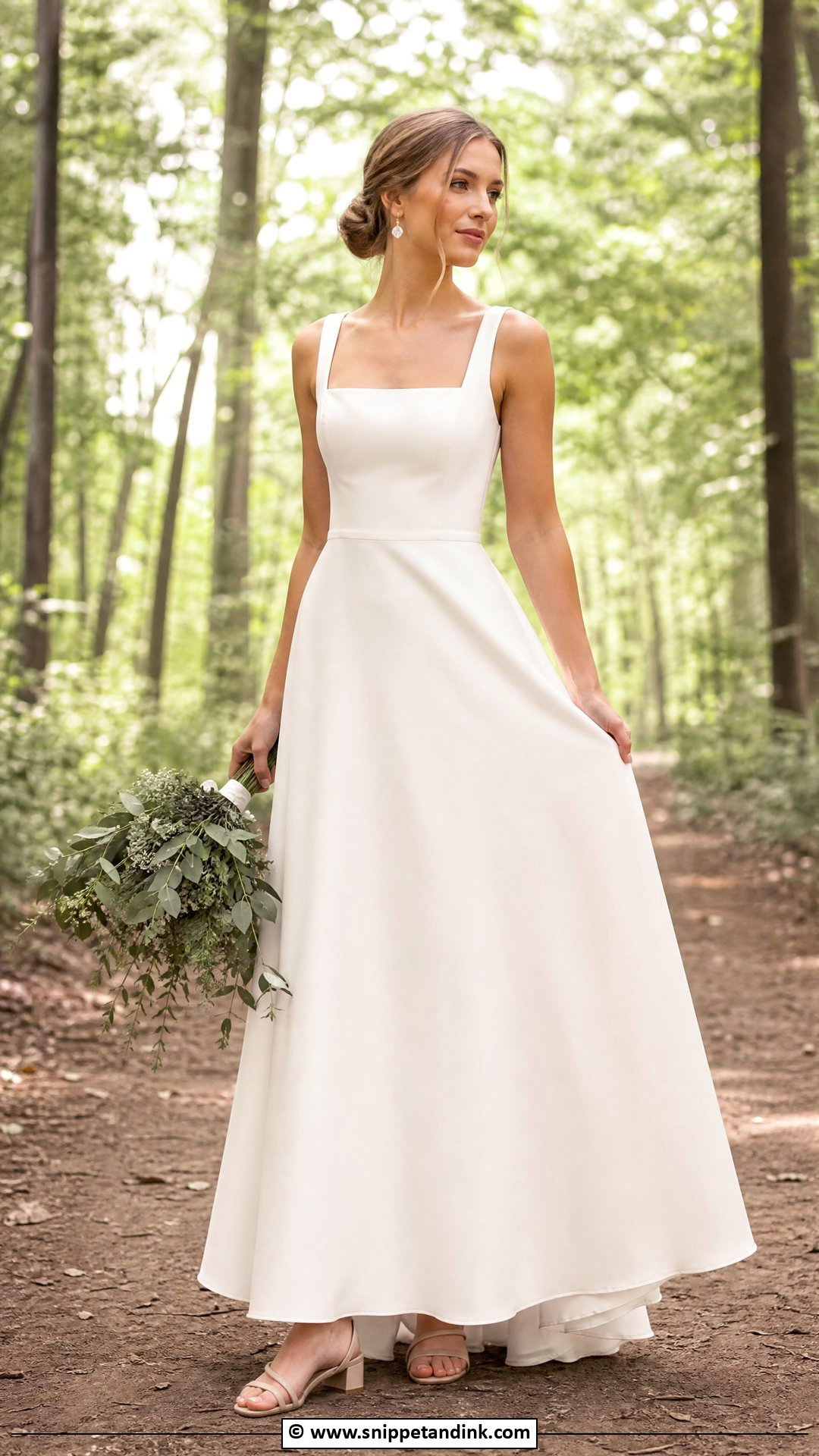 Square Neck Forest Wedding Dress - Snippet and Ink - 35 Forest Wedding Dress Ideas