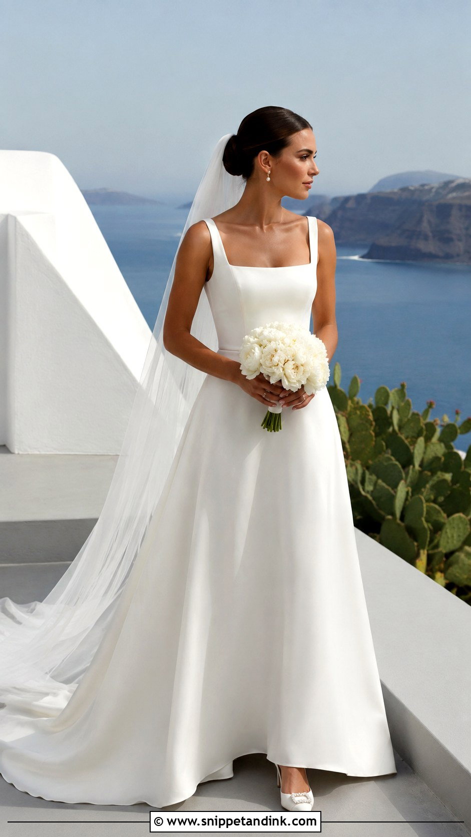 Square Neck Greece Wedding Dress - Snippet and Ink - 20 Greece Wedding Dress Ideas