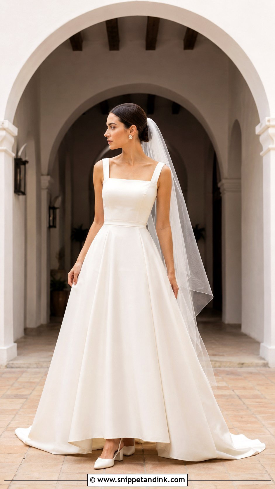 Square Neck Hacienda Wedding Dress - Snippet and Ink - 20 Hacienda Wedding Dress Ideas