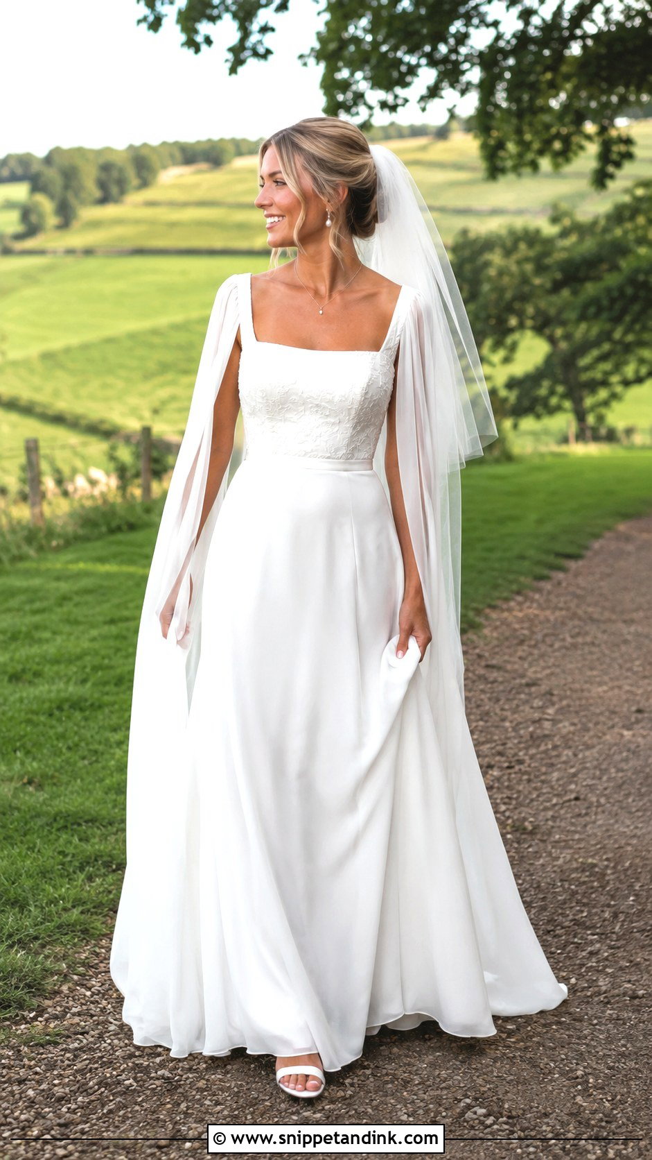 Square Neck Irish Wedding Dress - Snippet and Ink - 20 Irish Wedding Dress Ideas