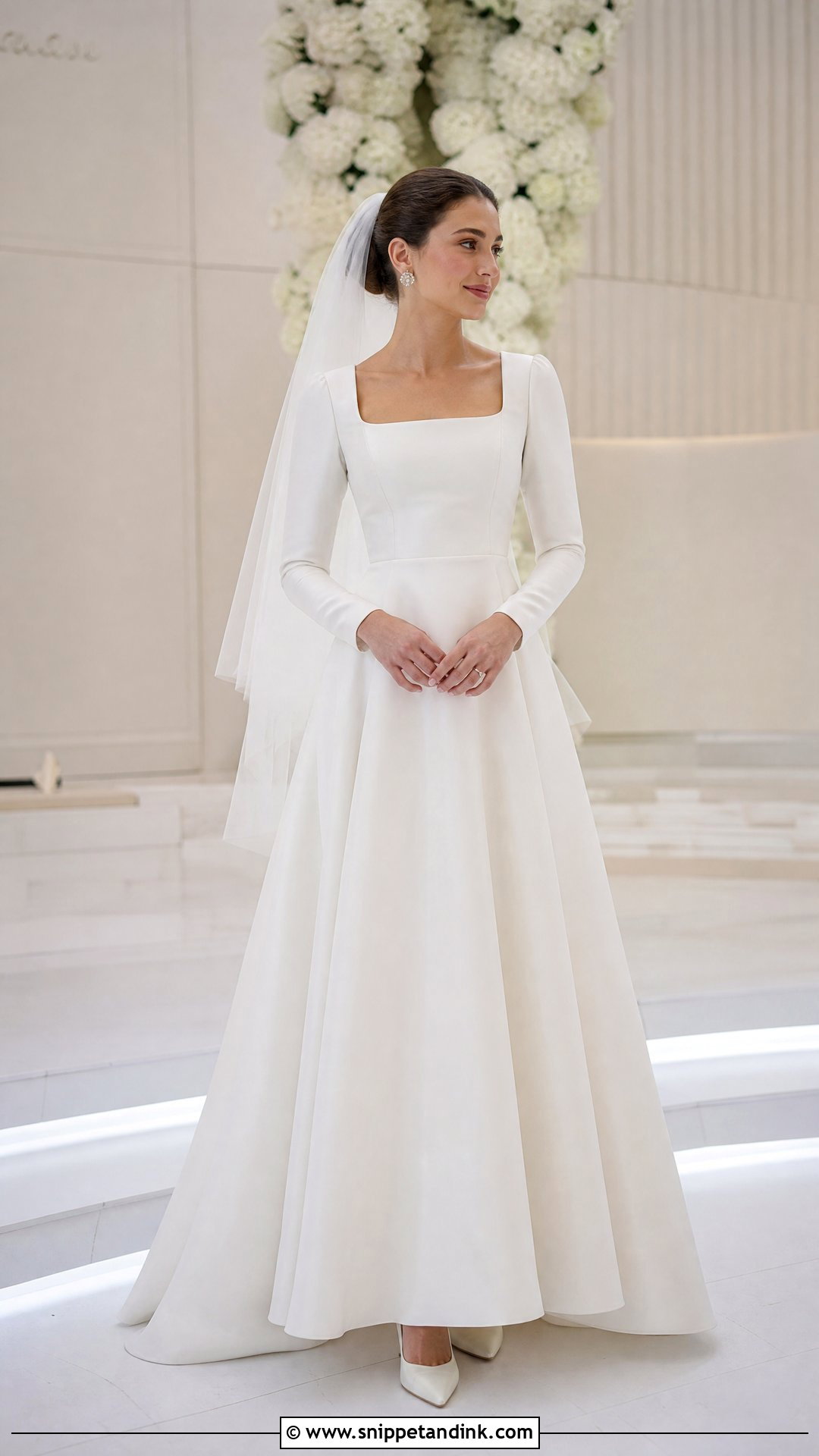 Square Neck Jewish Wedding Dress - Snippet and Ink - 25 Jewish Wedding Dress Ideas