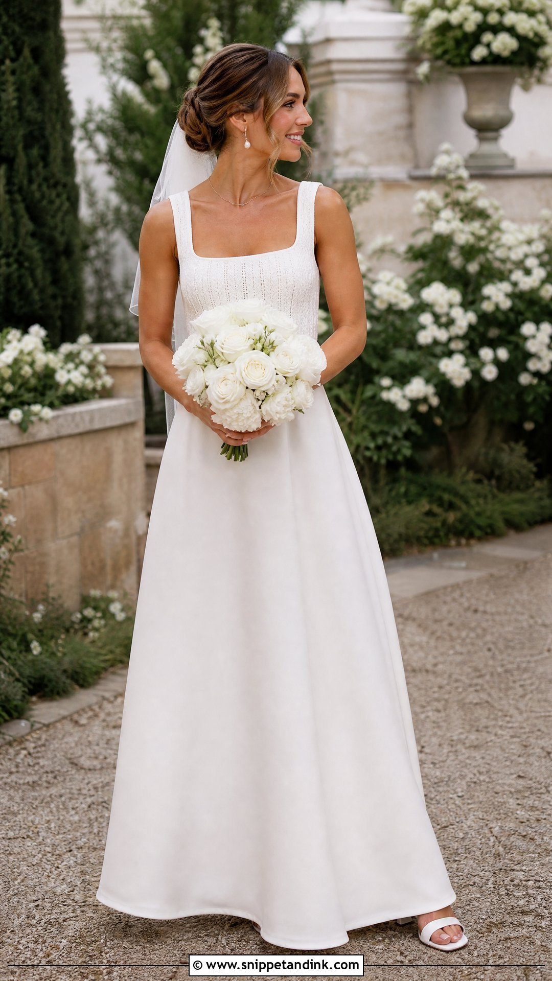 Square Neck Knitted Wedding Dress - Snippet and Ink - 25 Knitted Wedding Dress Ideas