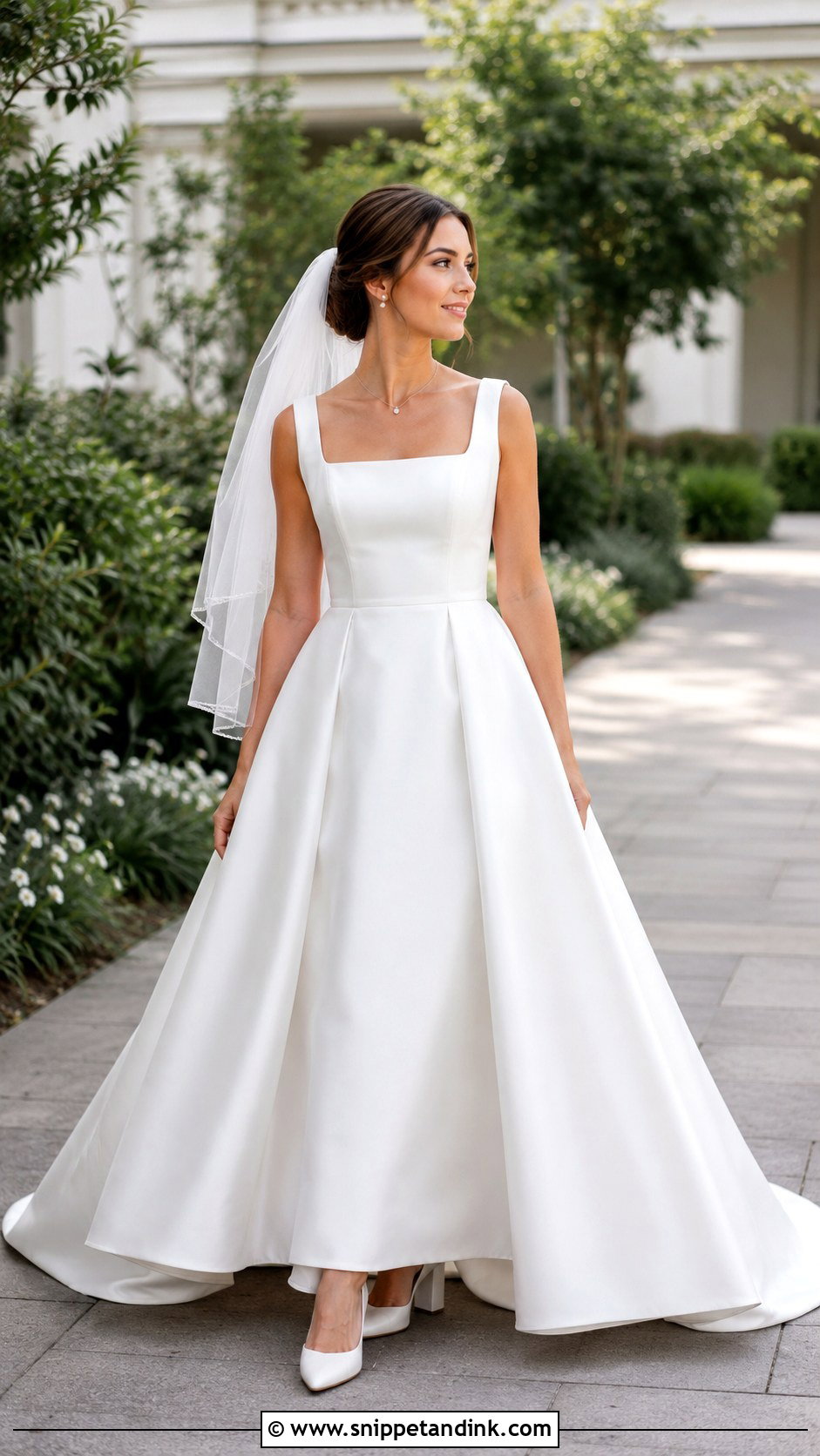 Square Neck Marriage Gown - Snippet and Ink - 20 Marriage Gown Ideas