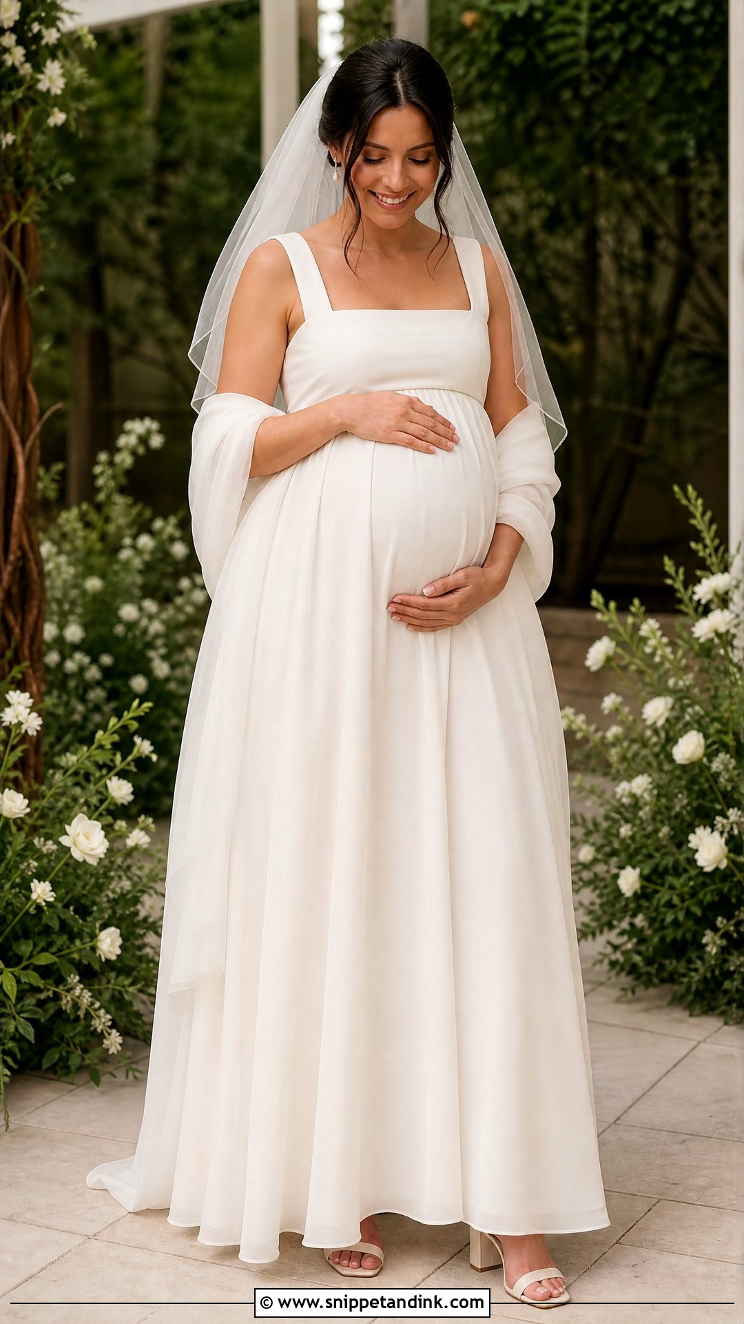 Square Neck Maternity Wedding Dress - Snippet and Ink - 25 Wedding Dresses Square Neckline
