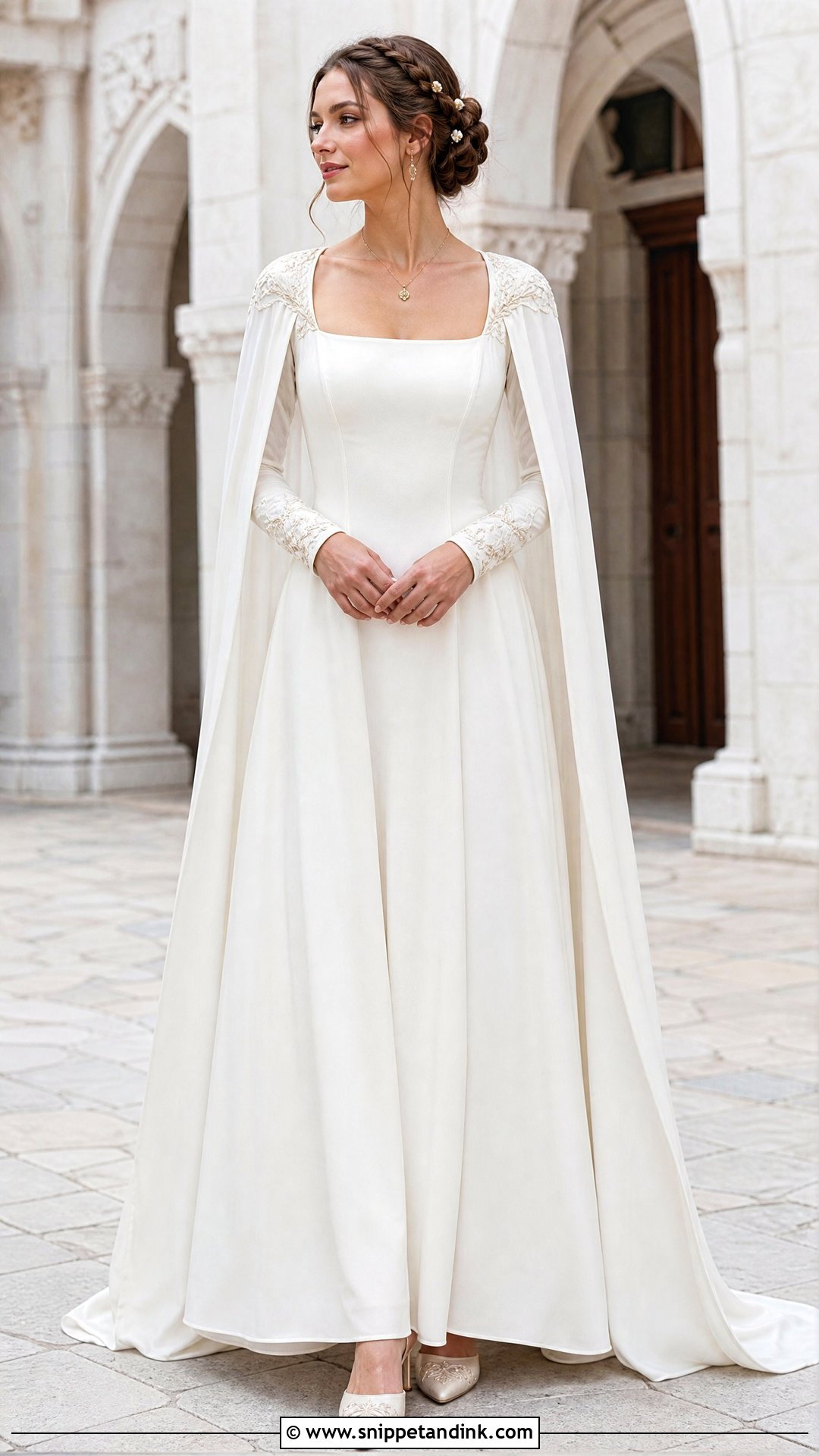 Square Neck Medieval Fantasy Wedding Dress - Snippet and Ink - 25 Medieval Fantasy Wedding Dress Ideas