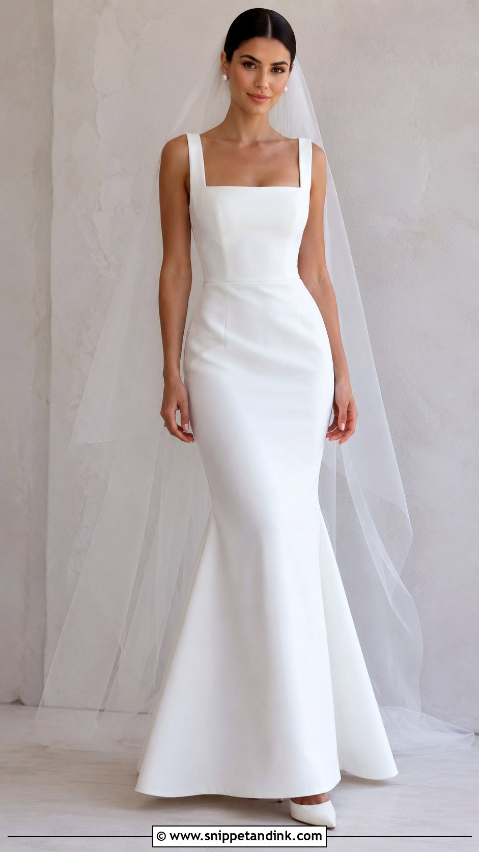 Square Neck Mermaid Bridal Dress - Snippet and Ink - 25 Mermaid Bridal Dress Ideas