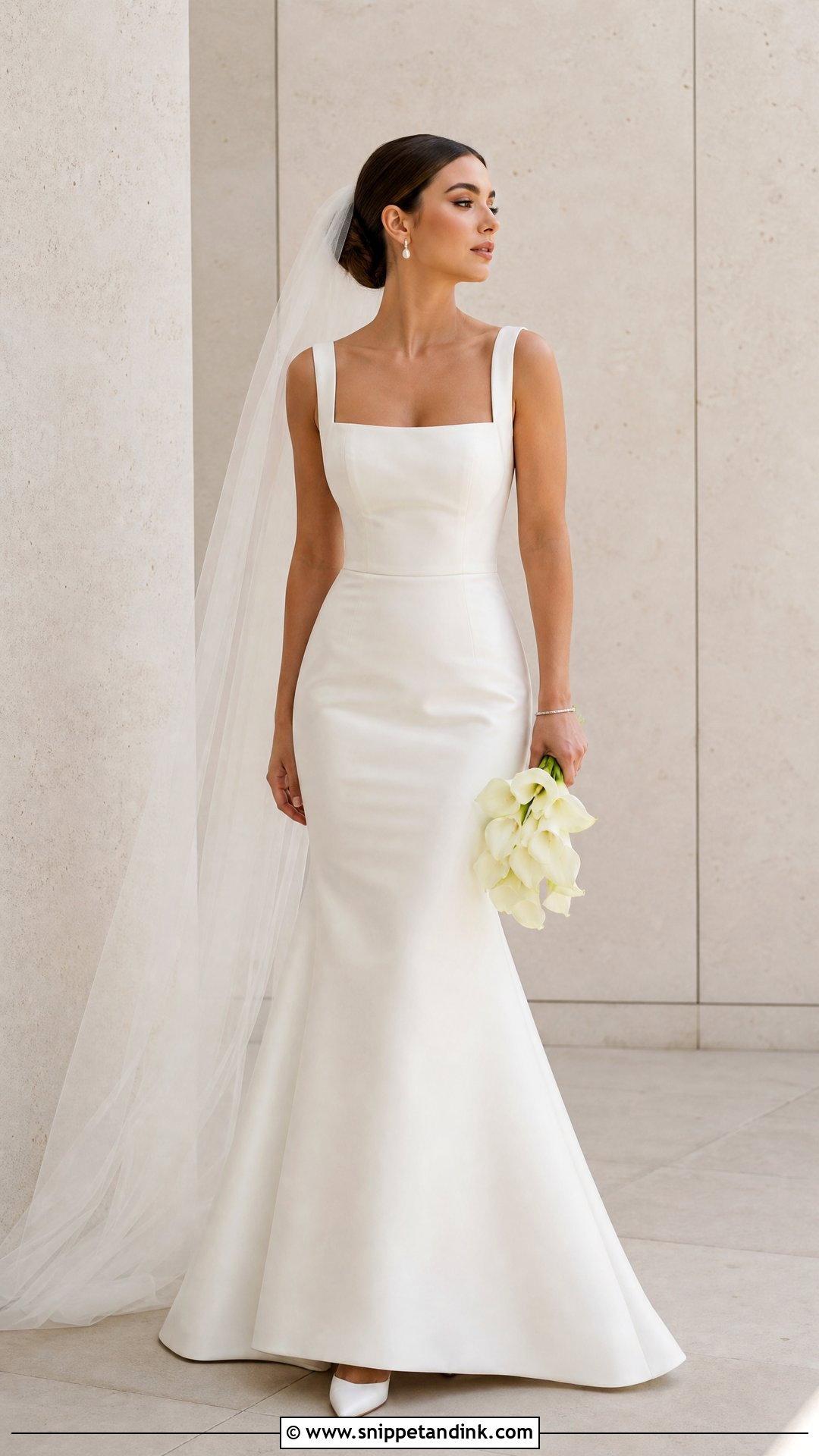 Square Neck Mermaid Wedding Dress - Snippet and Ink - 20 Dream Wedding Dresses Mermaid