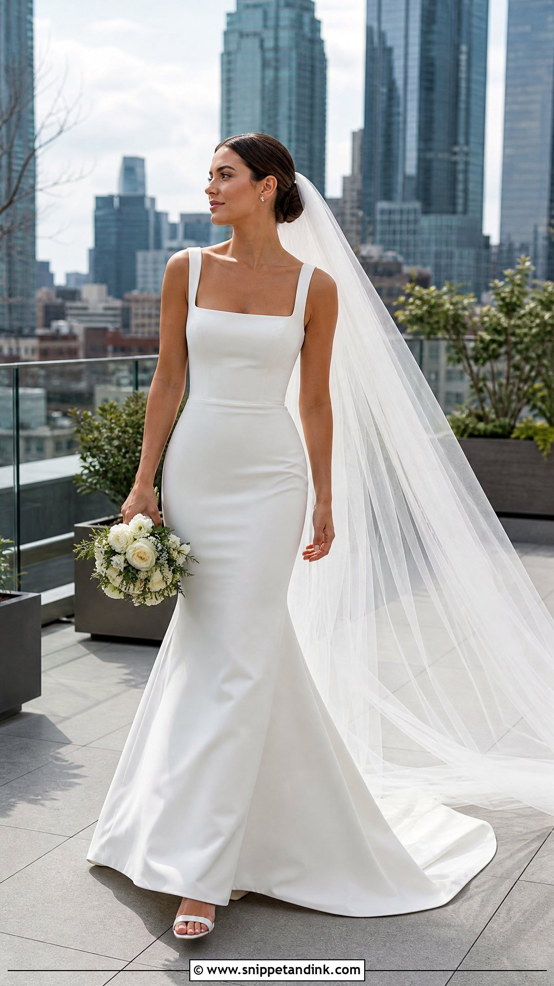 Square Neck Mermaid Wedding Dress - Snippet and Ink - 25 Wedding Dresses Square Neckline