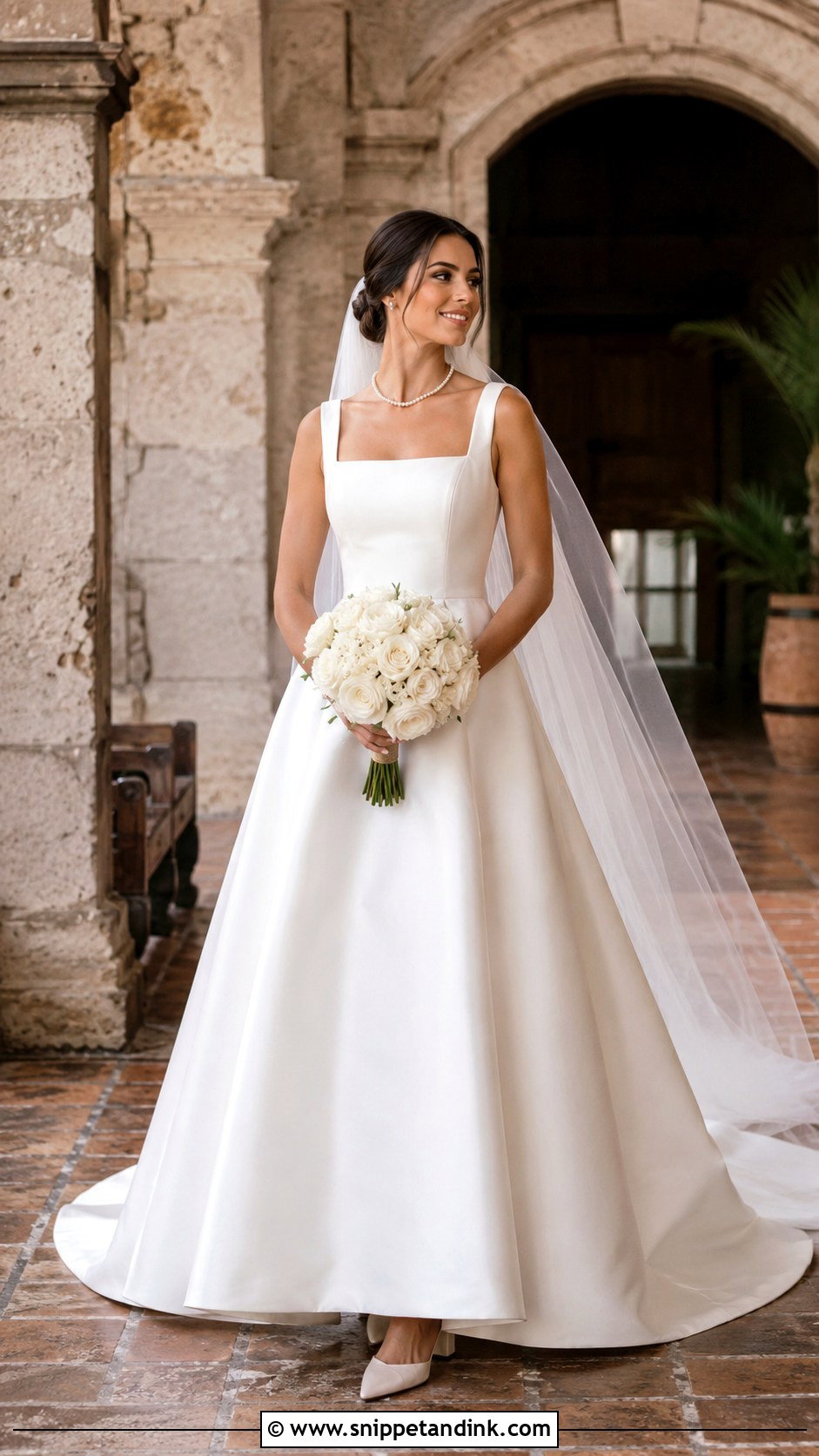 Square Neck Mexico Wedding Dress - Snippet and Ink - 20 Mexico Wedding Dress Ideas