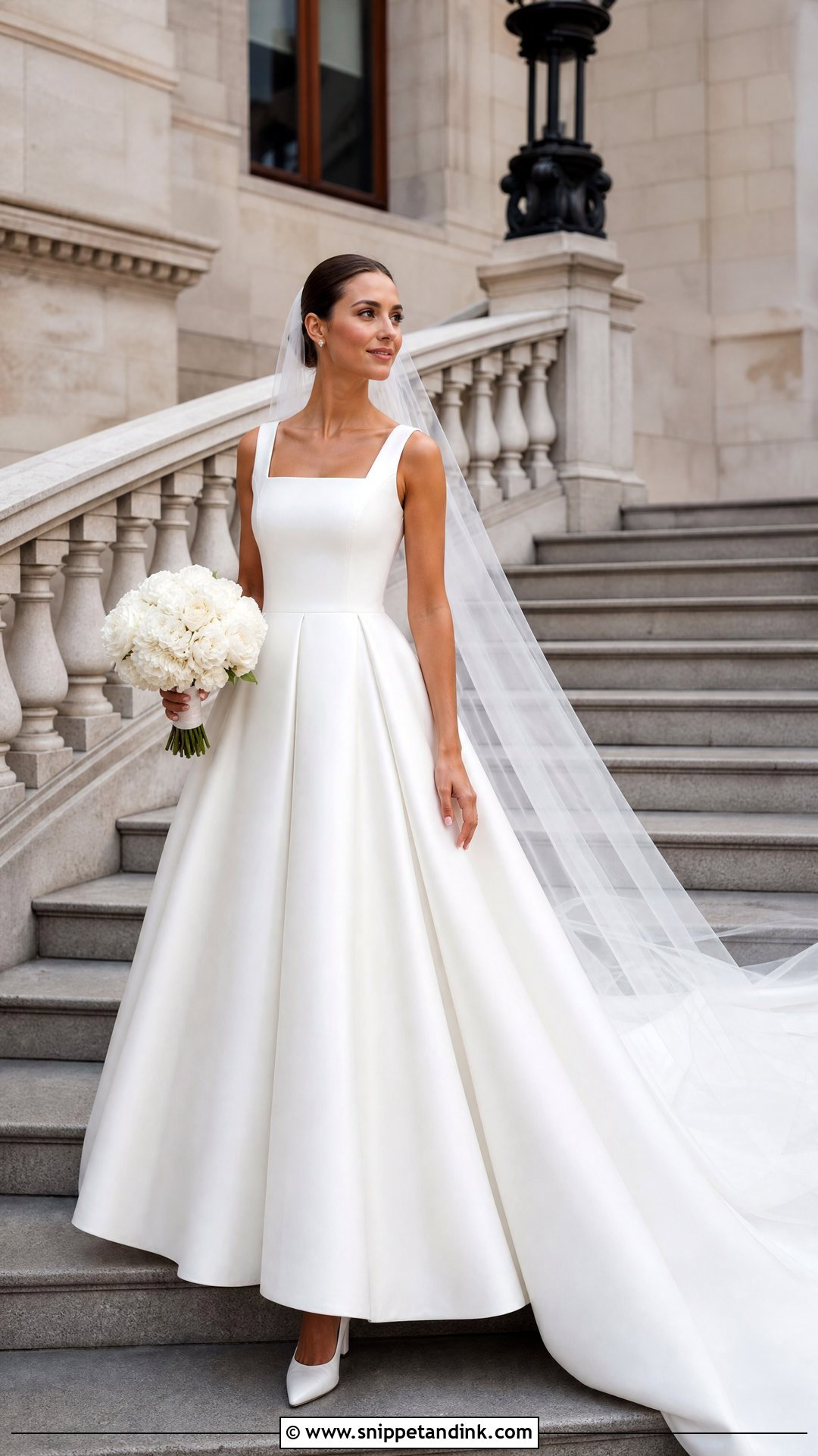 Square Neck Mikado Wedding Dress - Snippet and Ink - 20 Wedding Dress 2025 Bride Ideas