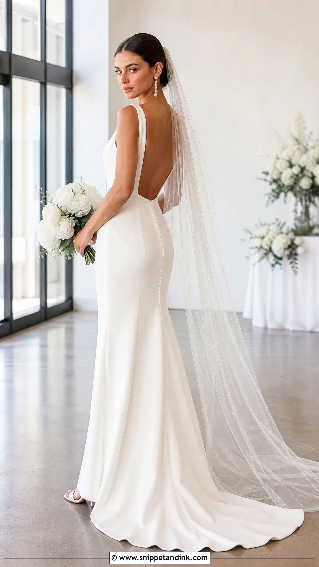 Square Neck Open Back Wedding Dress - Snippet and Ink - 20 Square Neck Wedding Dresses