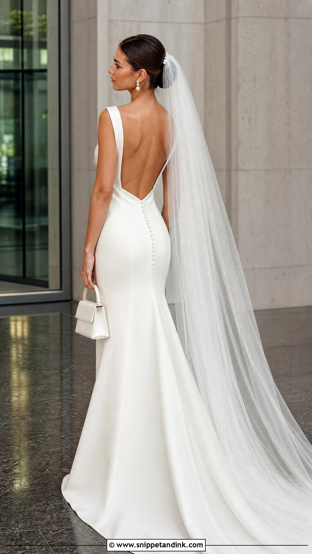 Square Neck Open Back Wedding Dress - Snippet and Ink - 20 Open Wedding Dress Ideas