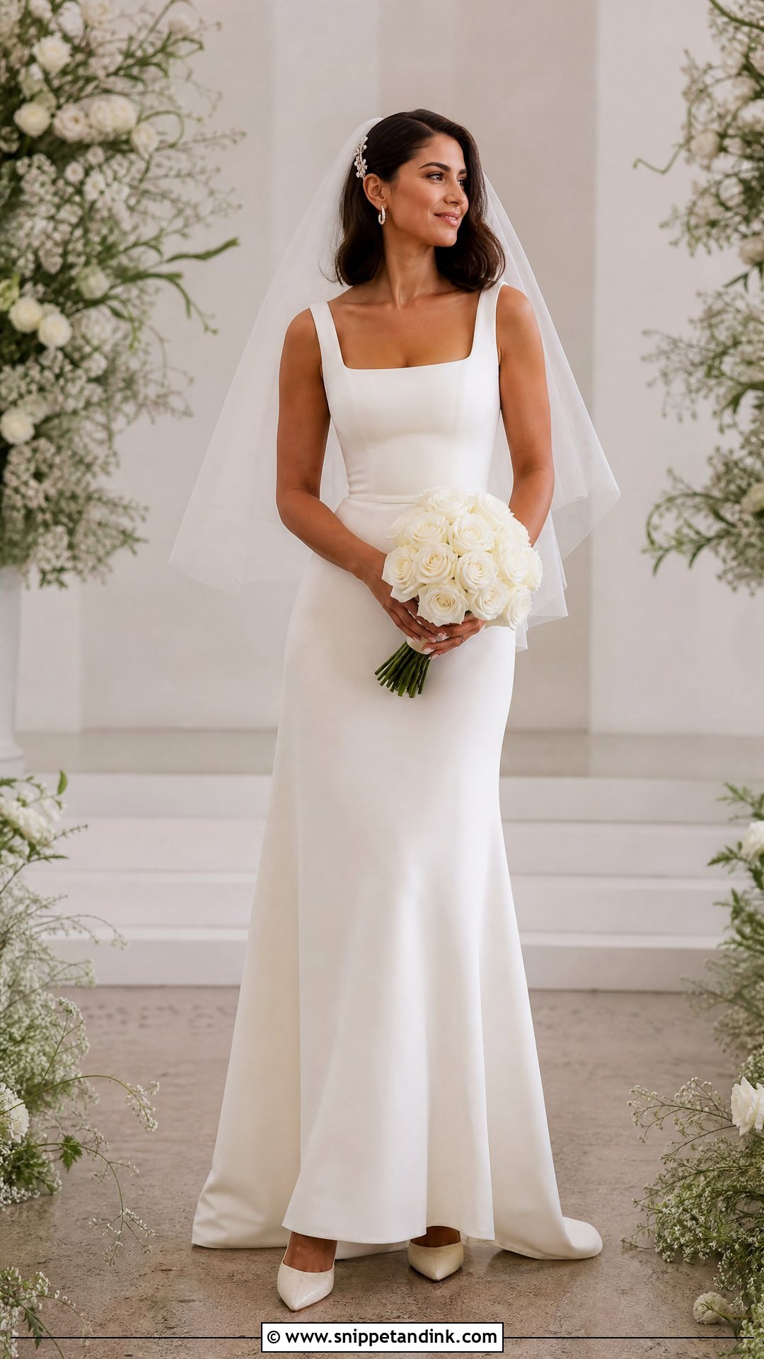 Square Neck Penelope Wedding Dress - Snippet and Ink - 20 Penelope Wedding Dress Ideas