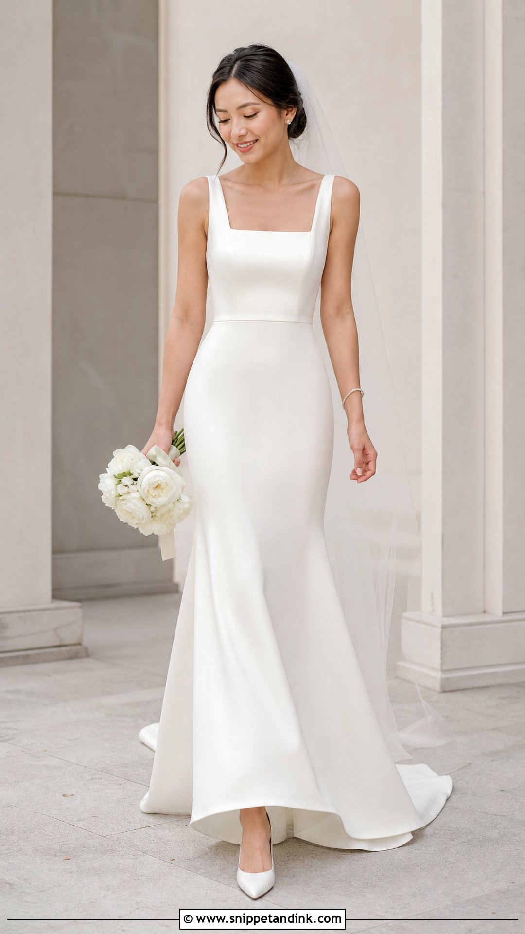 Square Neck Petite Wedding Dress - Snippet and Ink - 25 Wedding Dresses Square Neckline