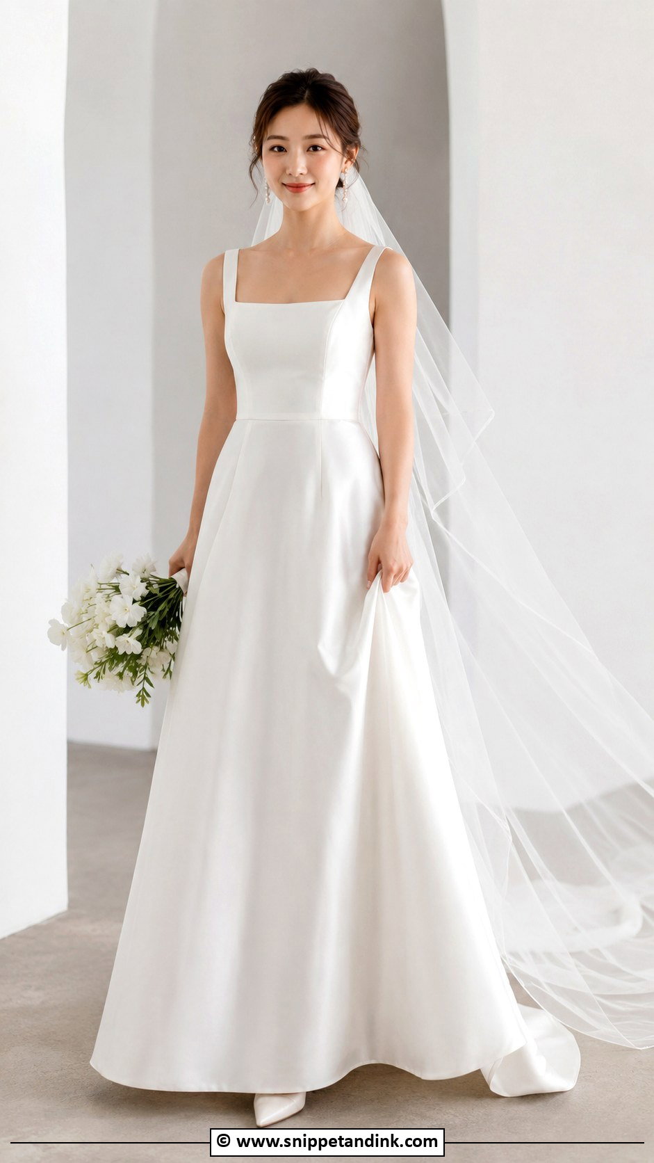Square Neck Petite Wedding Dress - Snippet and Ink - 35 Square Neck Wedding Dress Ideas