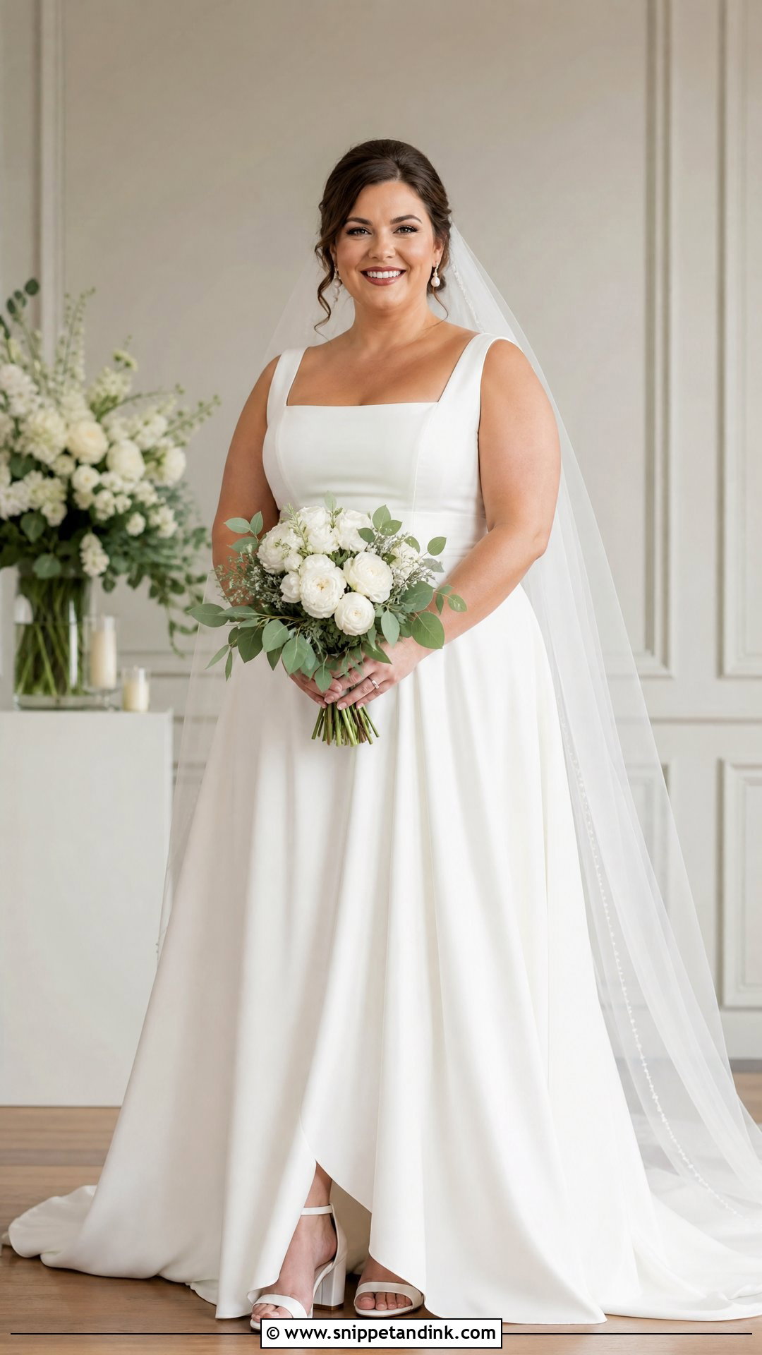 Square Neck Plus Size Wedding Dress - Snippet and Ink - 25 Wedding Dresses Square Neckline