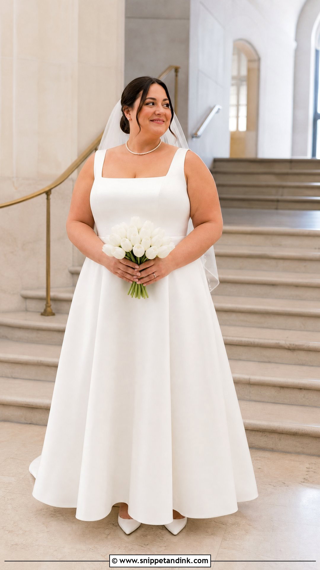 Square Neck Plus Size Wedding Gown - Snippet and Ink - 20 Wedding Gowns for Plus Size Brides