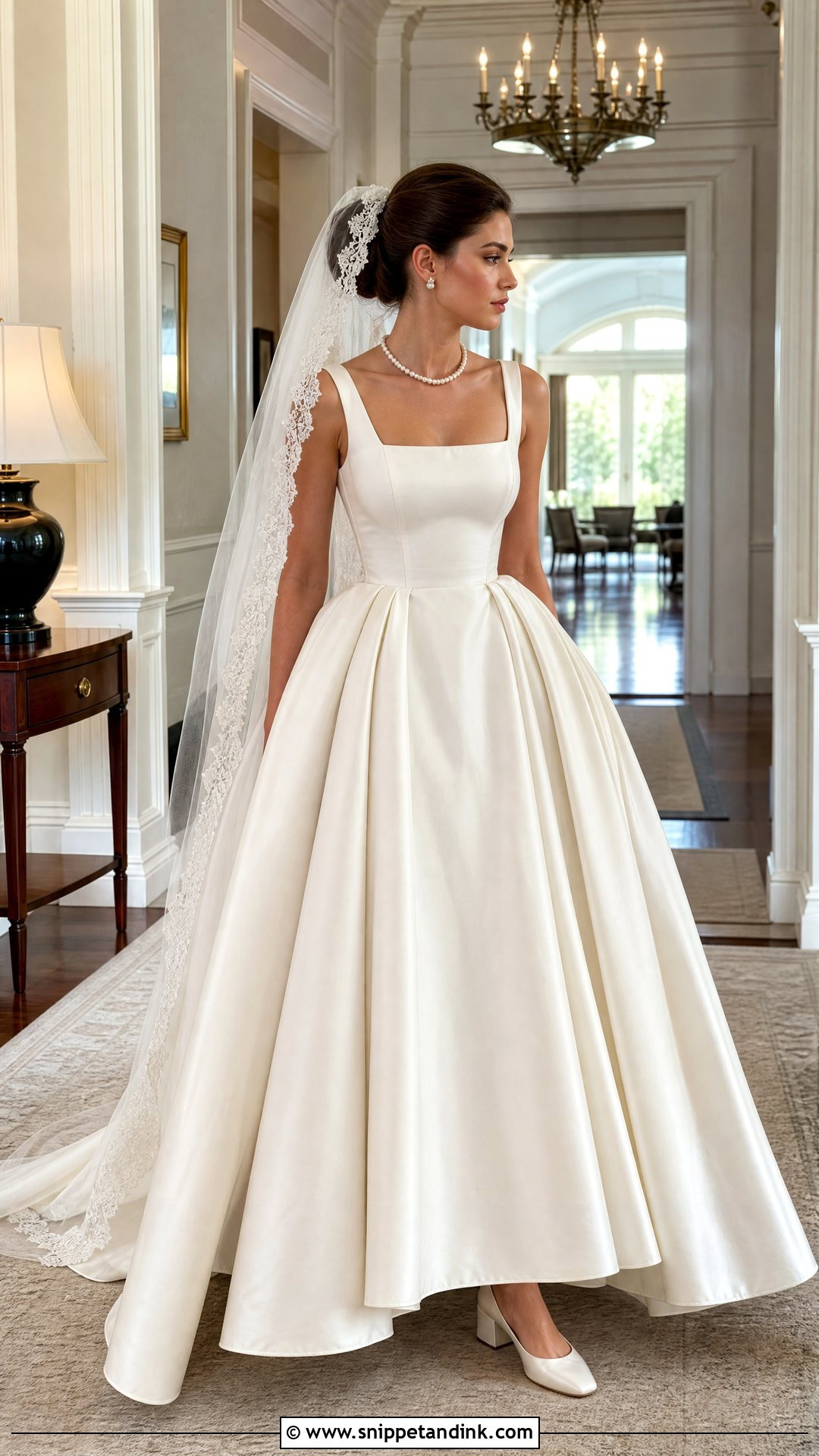 Square Neck Poofy Princess Wedding Dress - Snippet and Ink - 20 Poofy Wedding Dress Princesses Ideas