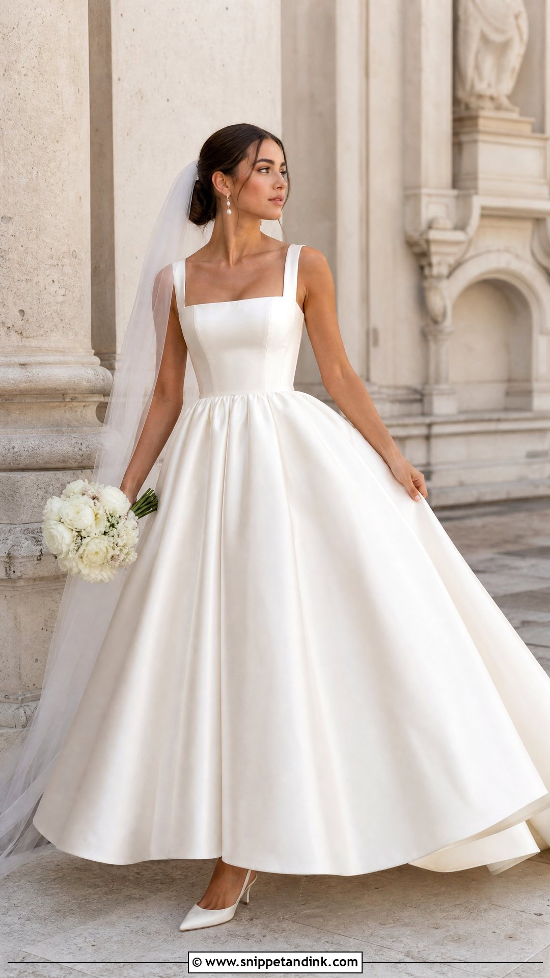 Square Neck Poofy Wedding Dress - Snippet and Ink - 25 Poofy Wedding Dresses