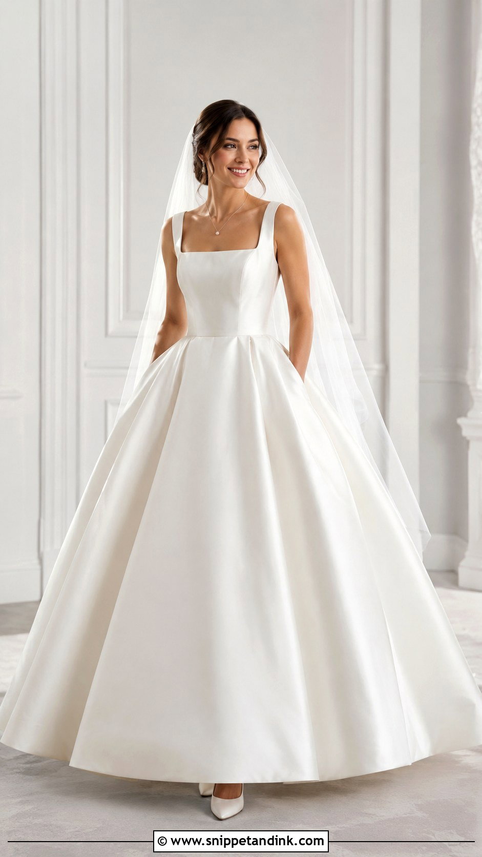 Square Neck Poofy Wedding Dress - Snippet and Ink - 30 Poofy Wedding Dress Ideas