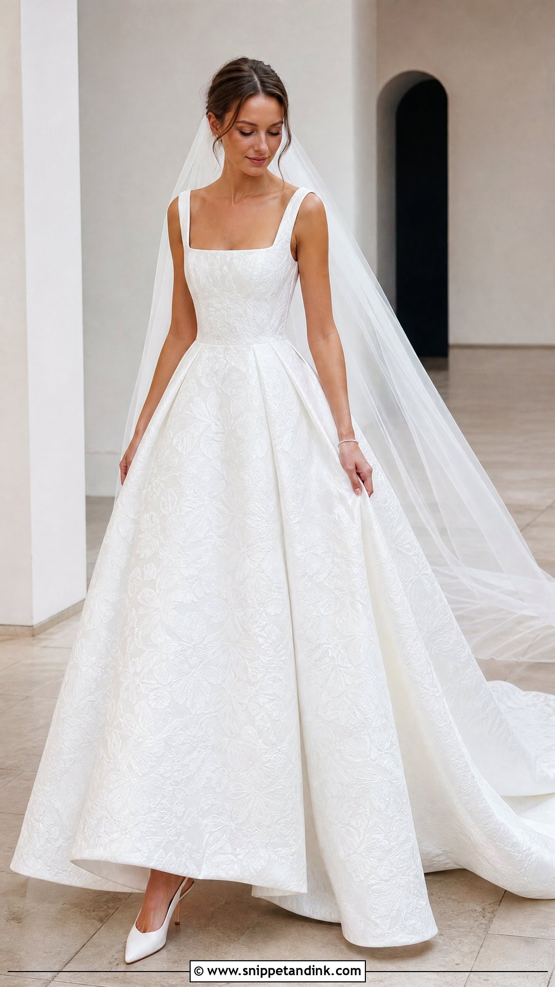 Square Neck Princess Ball Gown Wedding Dress - Snippet and Ink - 20 Princess Ball Gowns Wedding Dress