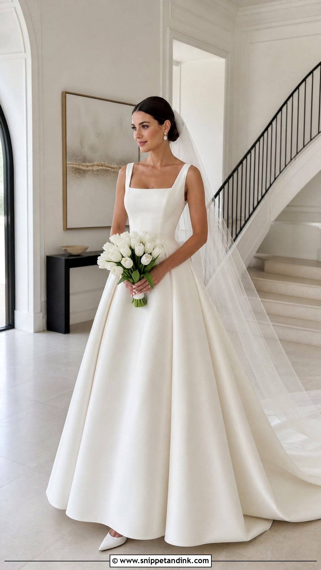 Square Neck Princess Ball Gown Wedding Dress - Snippet and Ink - 20 Princess Wedding Dresses Ball Gown Fairytale
