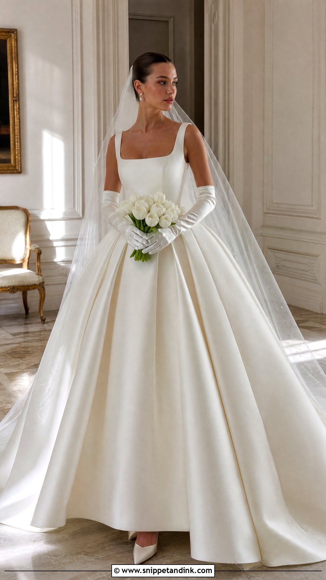 Square Neck Princess Ball Gown - Snippet and Ink - 20 Wedding Ball Gown Princess Ideas