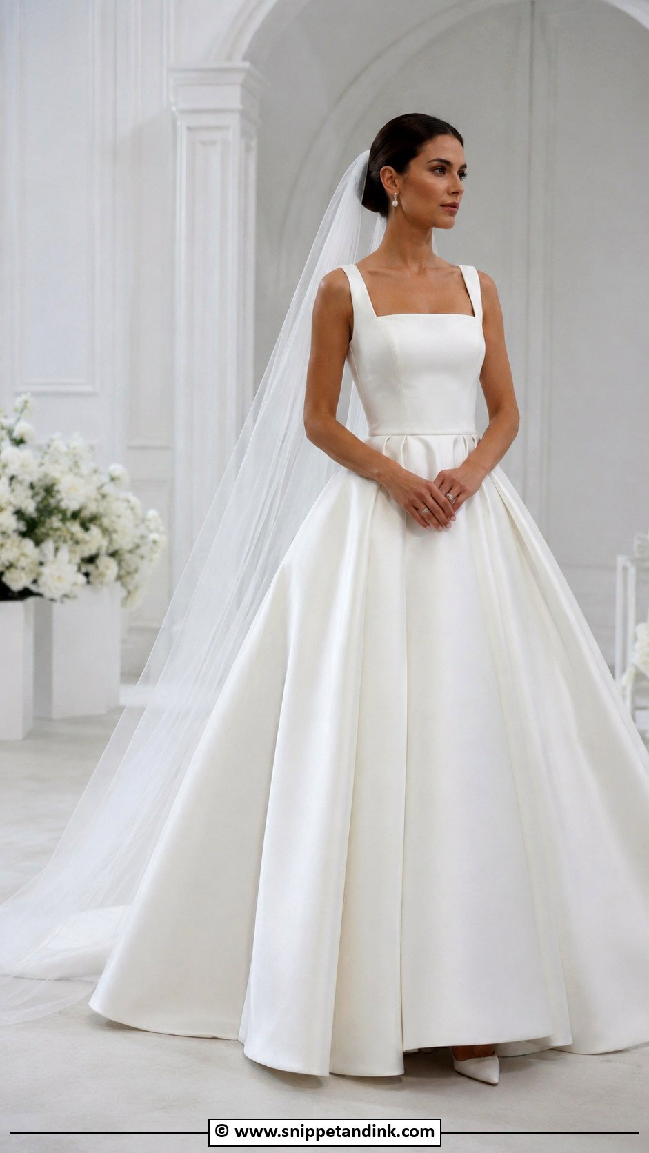 Square Neck Princess Wedding Dress - Snippet and Ink - 35 Princess Wedding Dresses