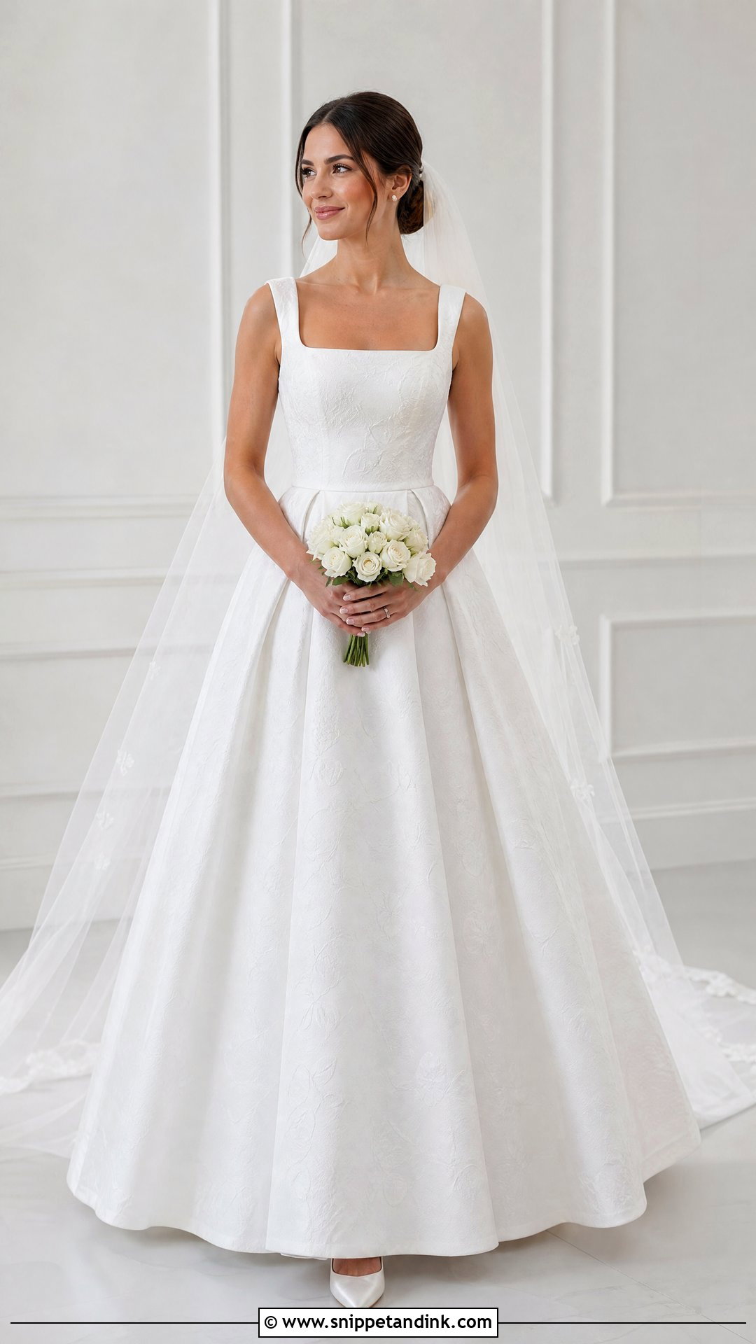 Square Neck Princess Wedding Dress - Snippet and Ink - 20 Princess Elegant Wedding Dresses