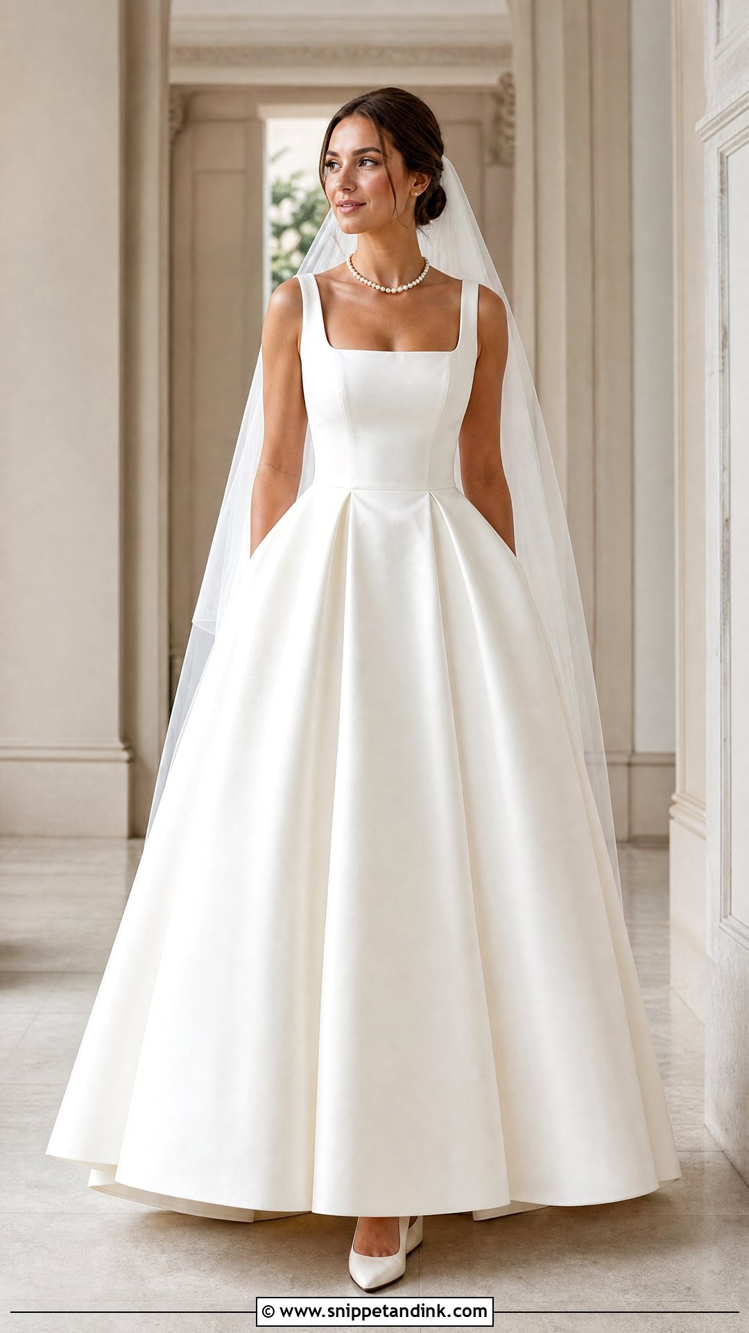 Square Neck Princess Wedding Dress - Snippet and Ink - 20 Princess Style Wedding Dress Ideas