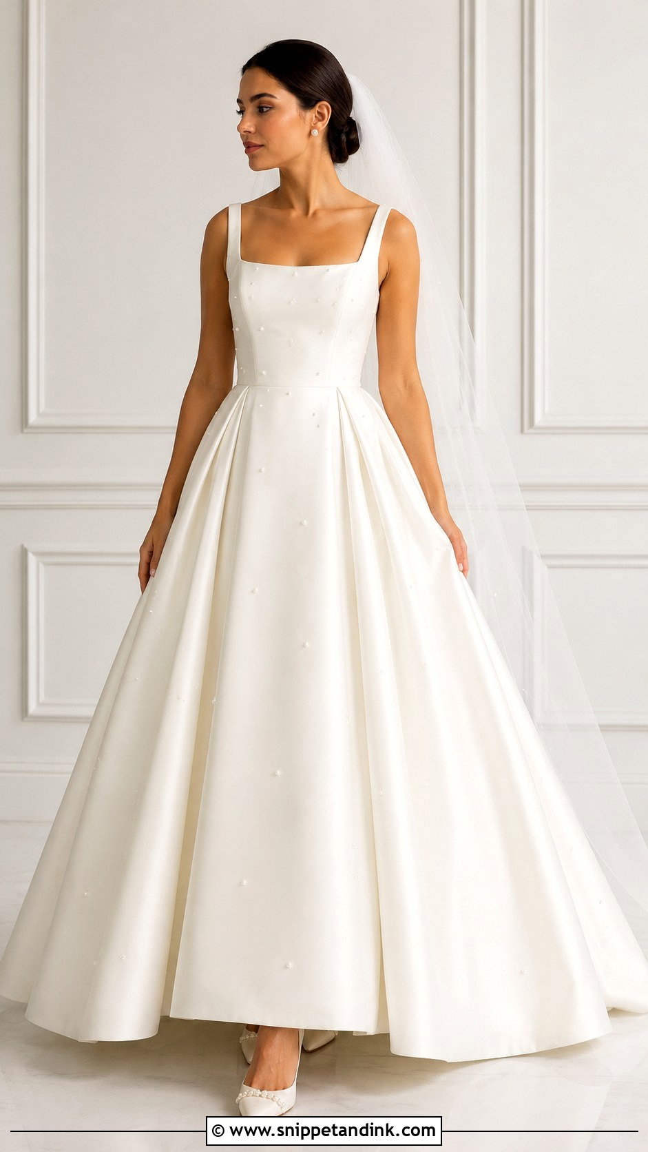 Square Neck Princess Wedding Dress - Snippet and Ink - 25 Dream Princesses Wedding Dresses