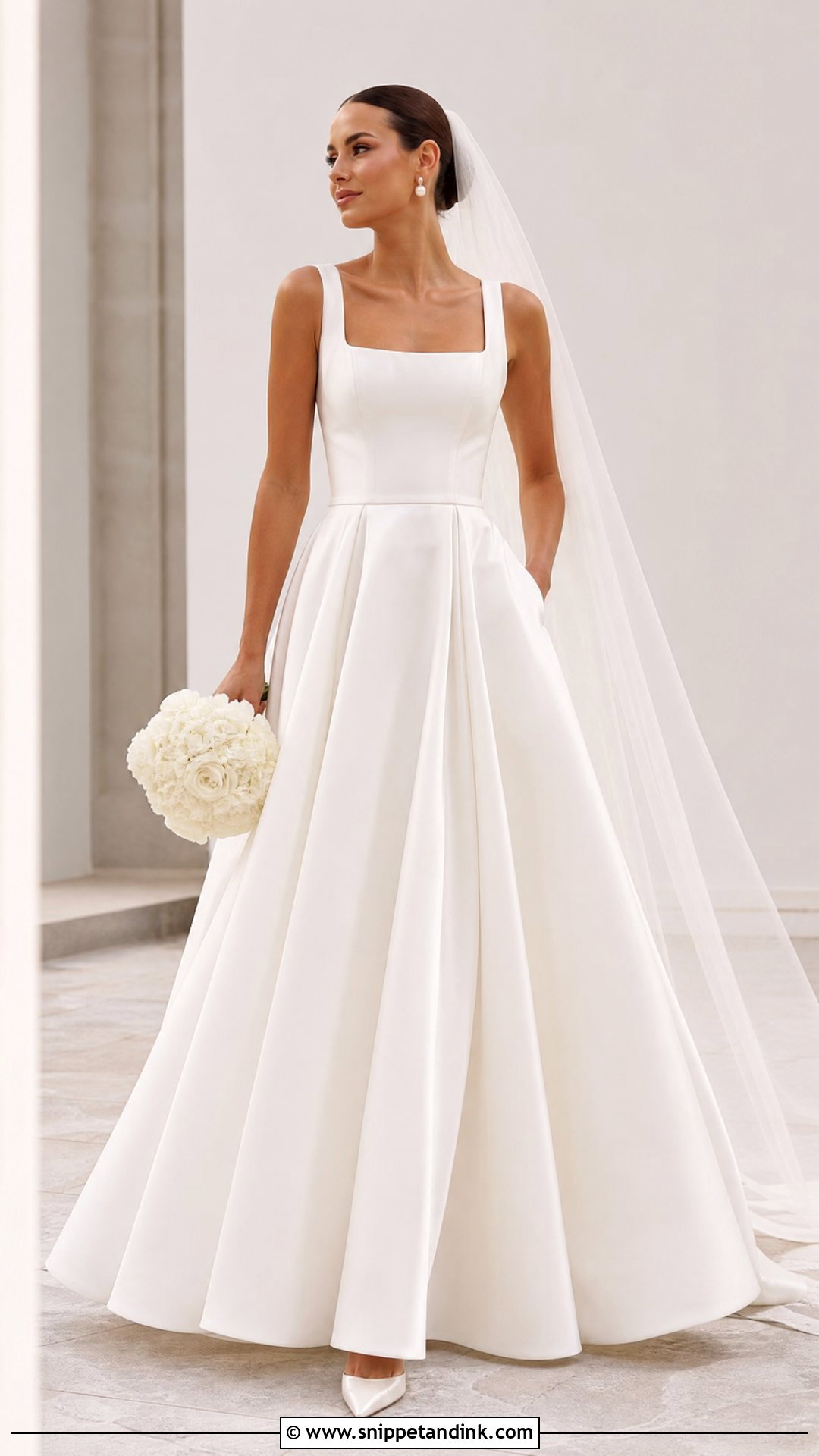 Square Neck Princess Wedding Dress - Snippet and Ink - 25 Princess Style Wedding Dresses