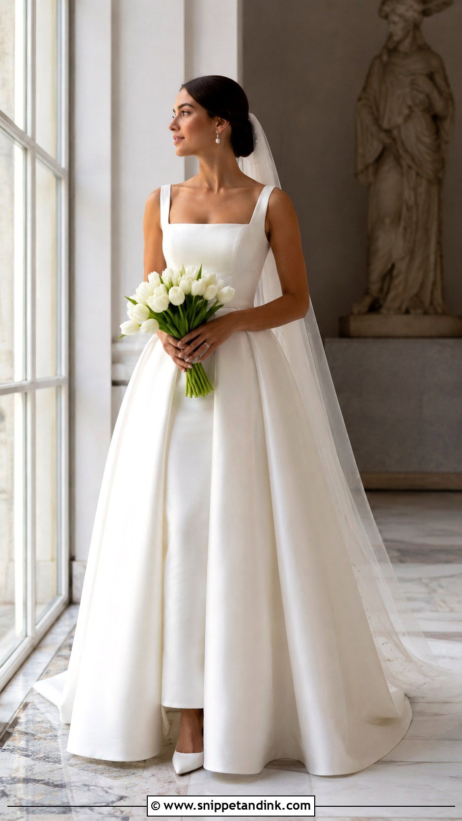 Square Neck Princess Wedding Dress - Snippet and Ink - 20 Gorgeous Wedding Dress Princesses Ideas