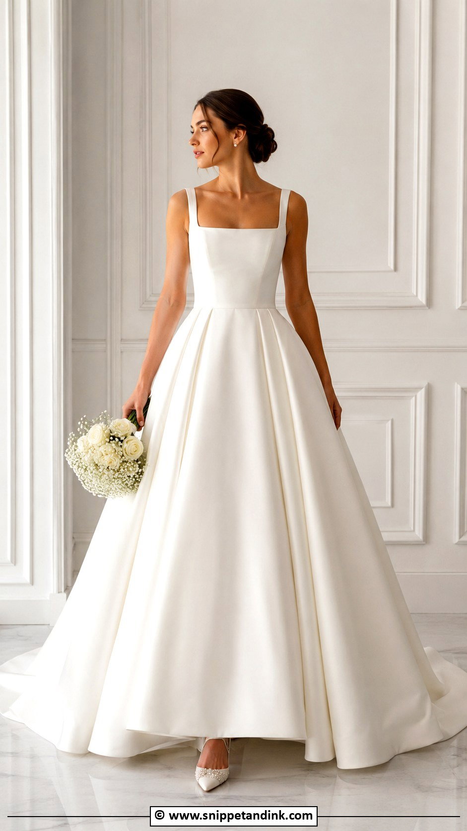 Square Neck Princess Wedding Dress - Snippet and Ink - 35 Princess Wedding Dress Ideas