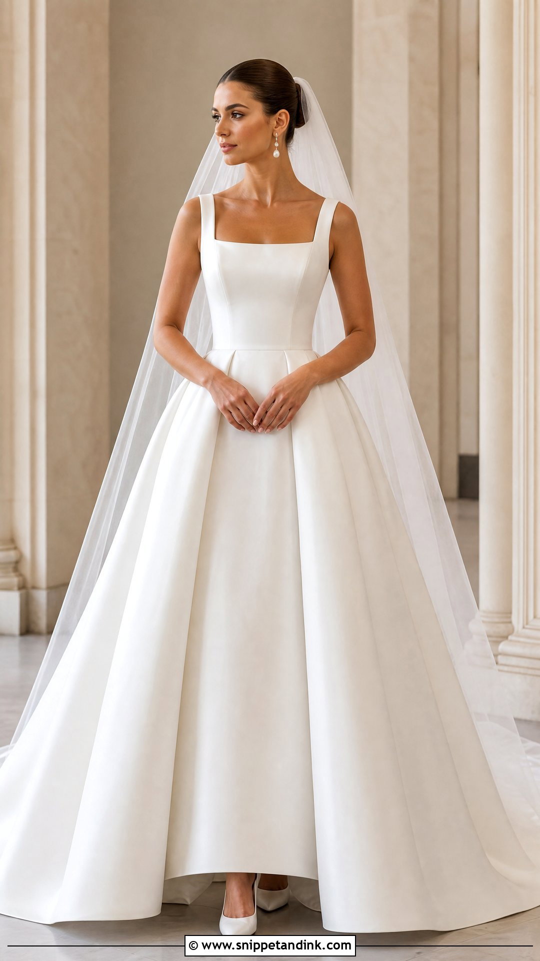 Square Neck Princess Wedding Gown - Snippet and Ink - 25 Princess Wedding Gown Ideas
