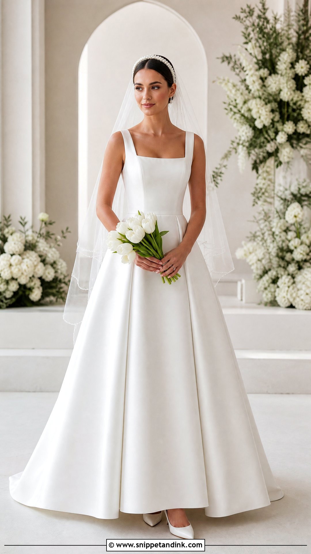 Square Neck Princess Wedding Gown - Snippet and Ink - 20 Princess Wedding Gown Fairytale Ideas