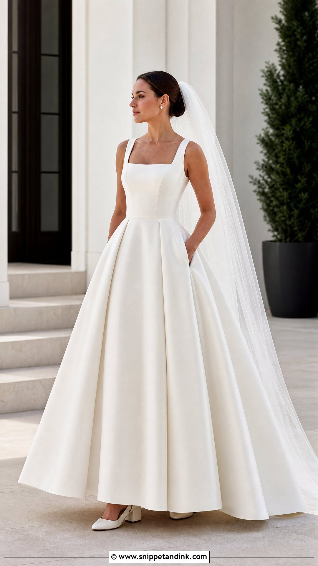 Square Neck Princess Wedding Gown - Snippet and Ink - 25 Dream Princesses Wedding Gown Ideas