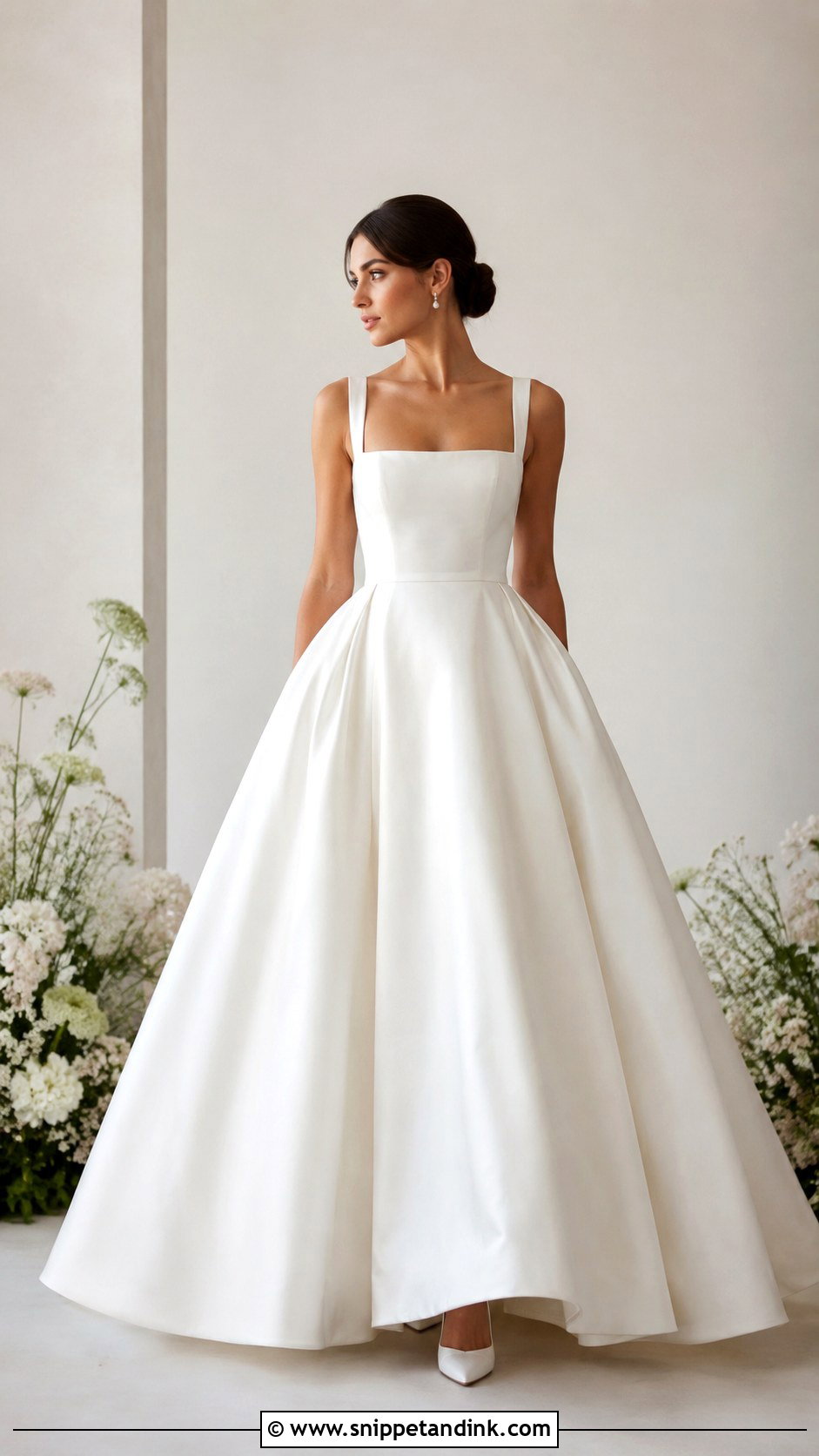 Square Neck Puffy Wedding Dress - Snippet and Ink - 25 Puffy Wedding Dress Ideas