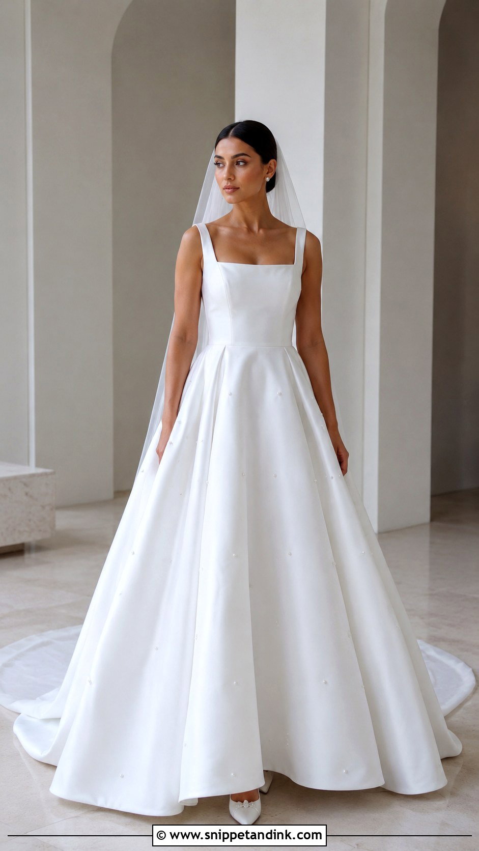 Square Neck Puffy Wedding Dress - Snippet and Ink - 25 Puffy Wedding Dresses