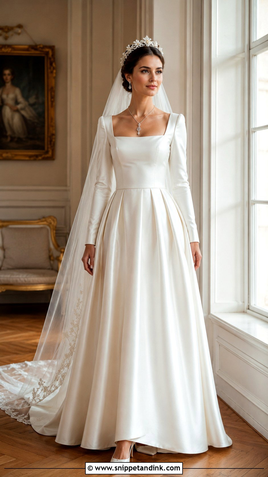 Square Neck Royal Wedding Dress - Snippet and Ink - 20 Royal Wedding Dress Queens Ideas