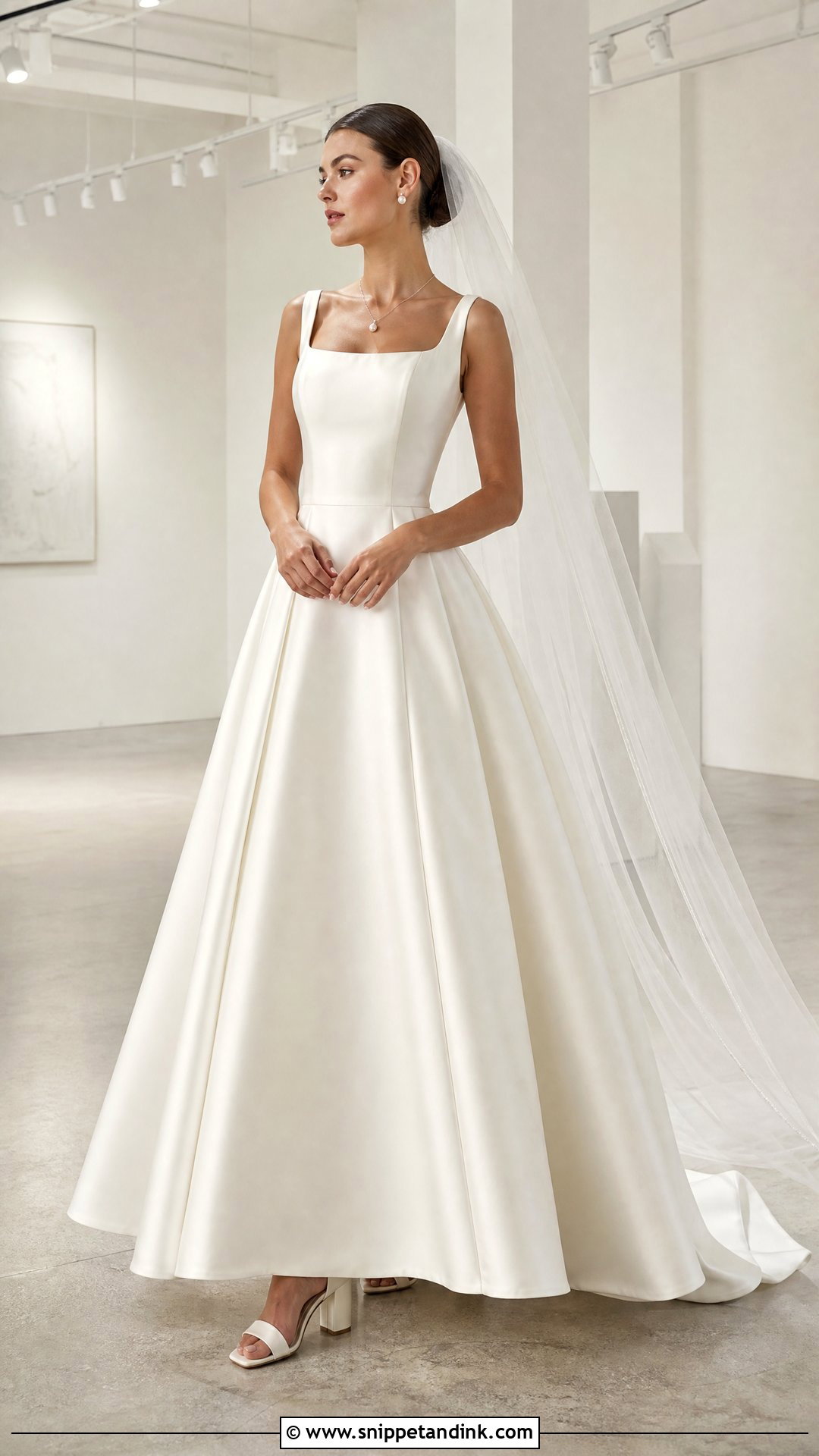 Square Neck Satin Wedding Dress - Snippet and Ink - 20 Zuhair Murad Bridal Elie Saab Wedding Dresses