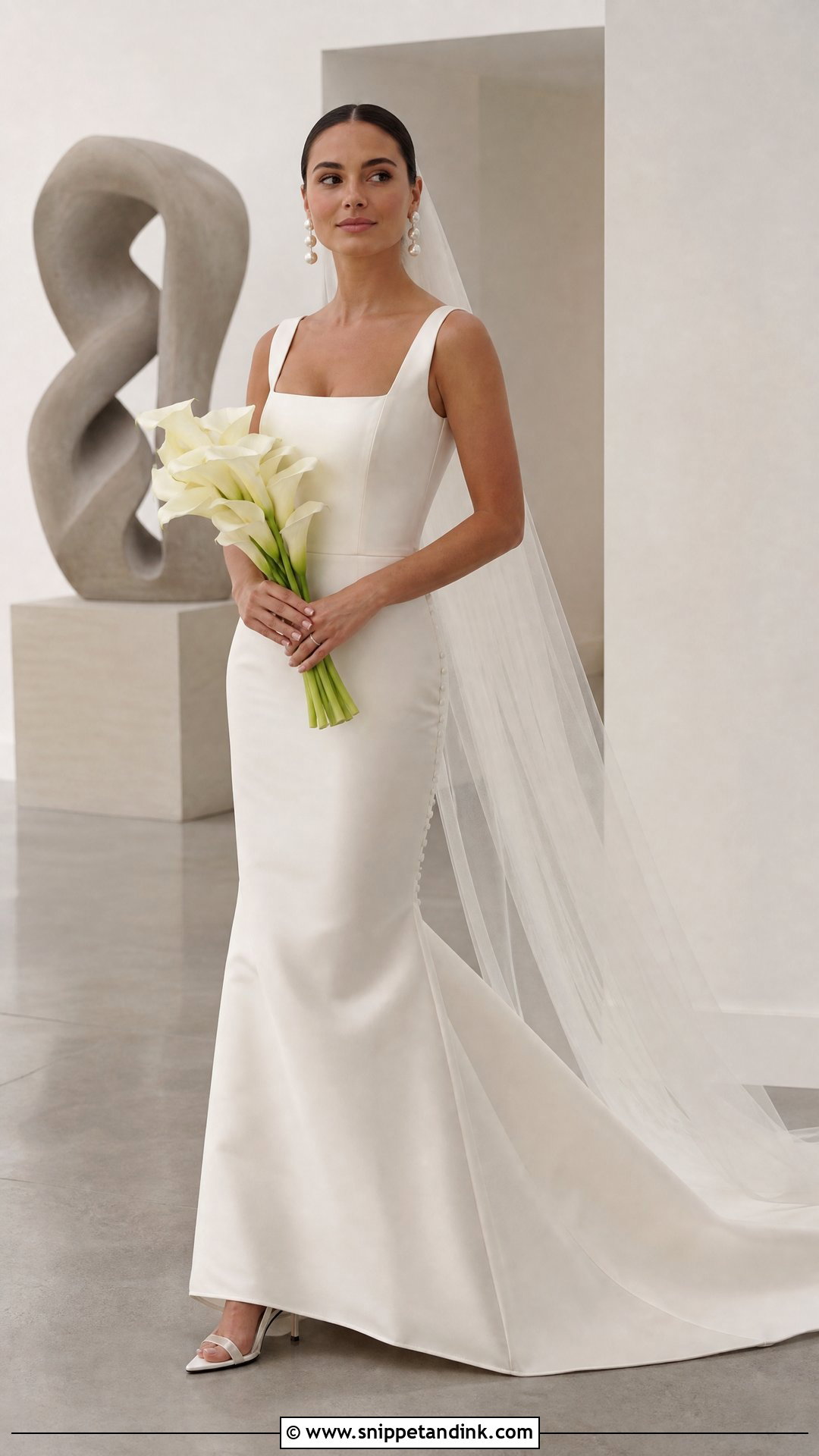 Square Neck Serpentina Wedding Gown - Snippet and Ink - 20 Serpentina Wedding Gown Ideas