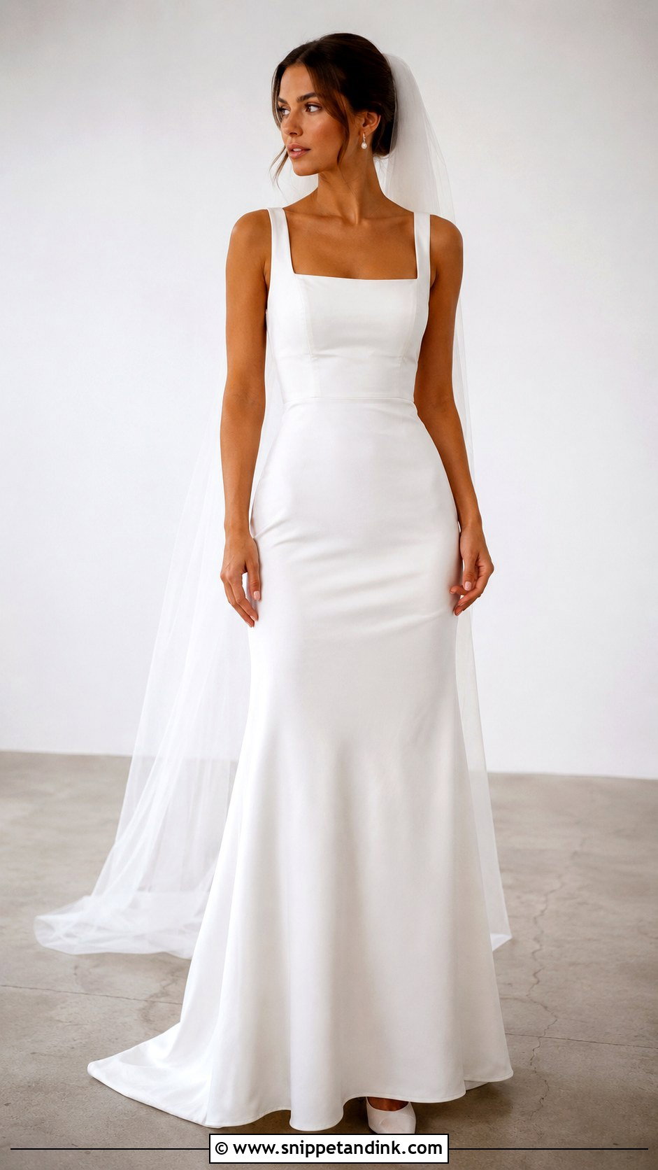 Square Neck Silk Wedding Dress - Snippet and Ink - 25 Simple Silk Wedding Dress Ideas