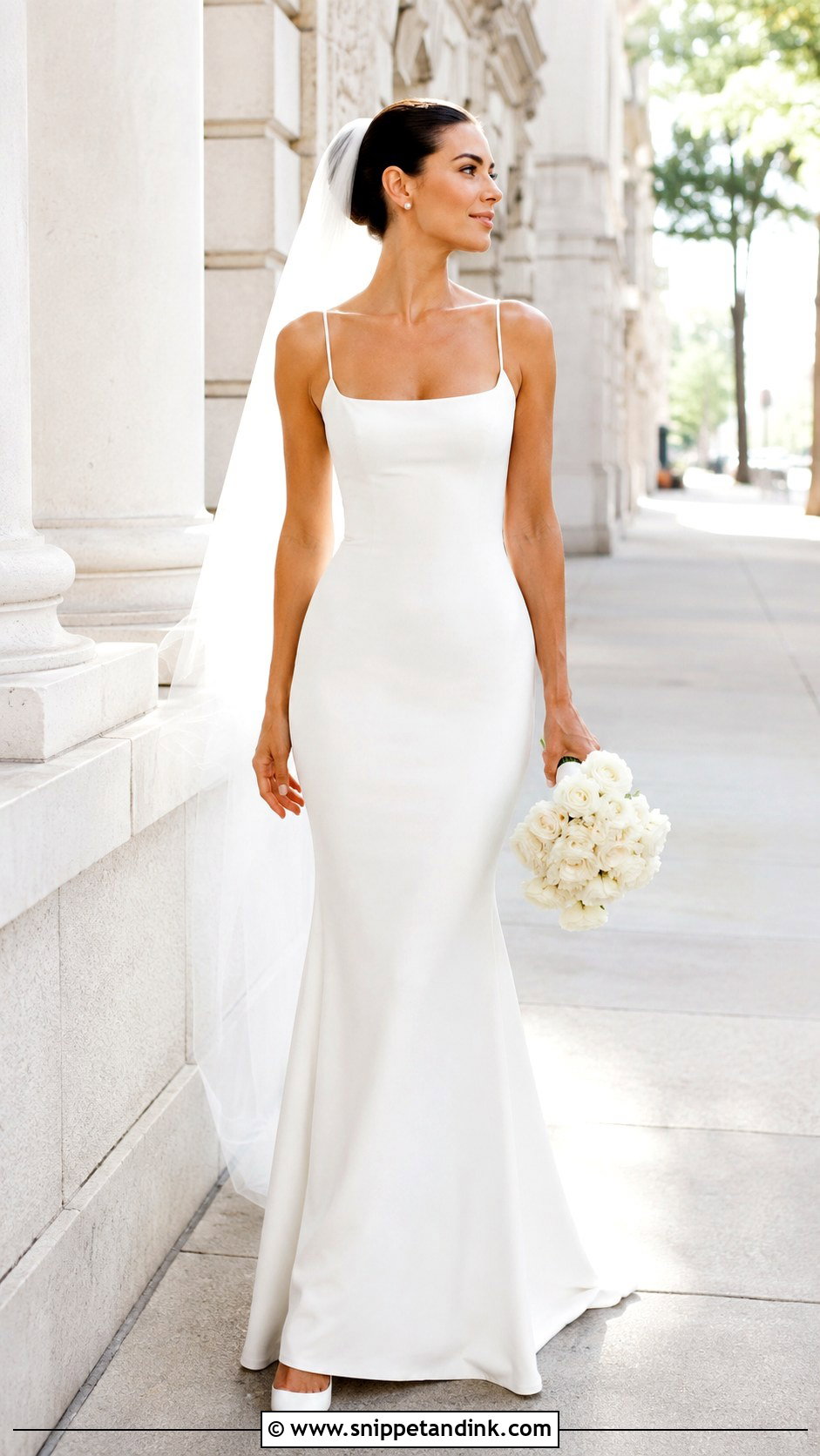 Square Neck Siren Wedding Dress - Snippet and Ink - 30 Siren Wedding Dress Ideas