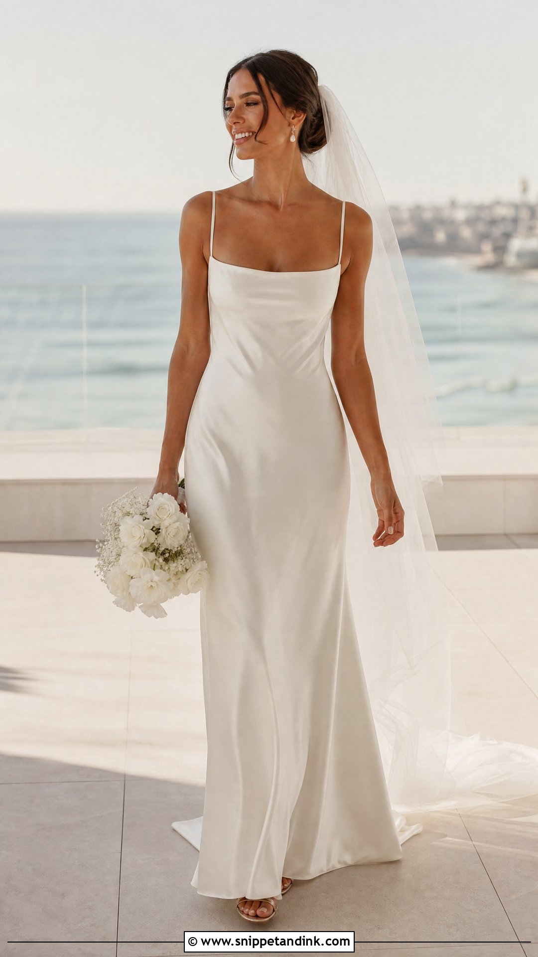 Square Neck Slip Wedding Dress - Snippet and Ink - 25 Wedding Dresses Square Neckline
