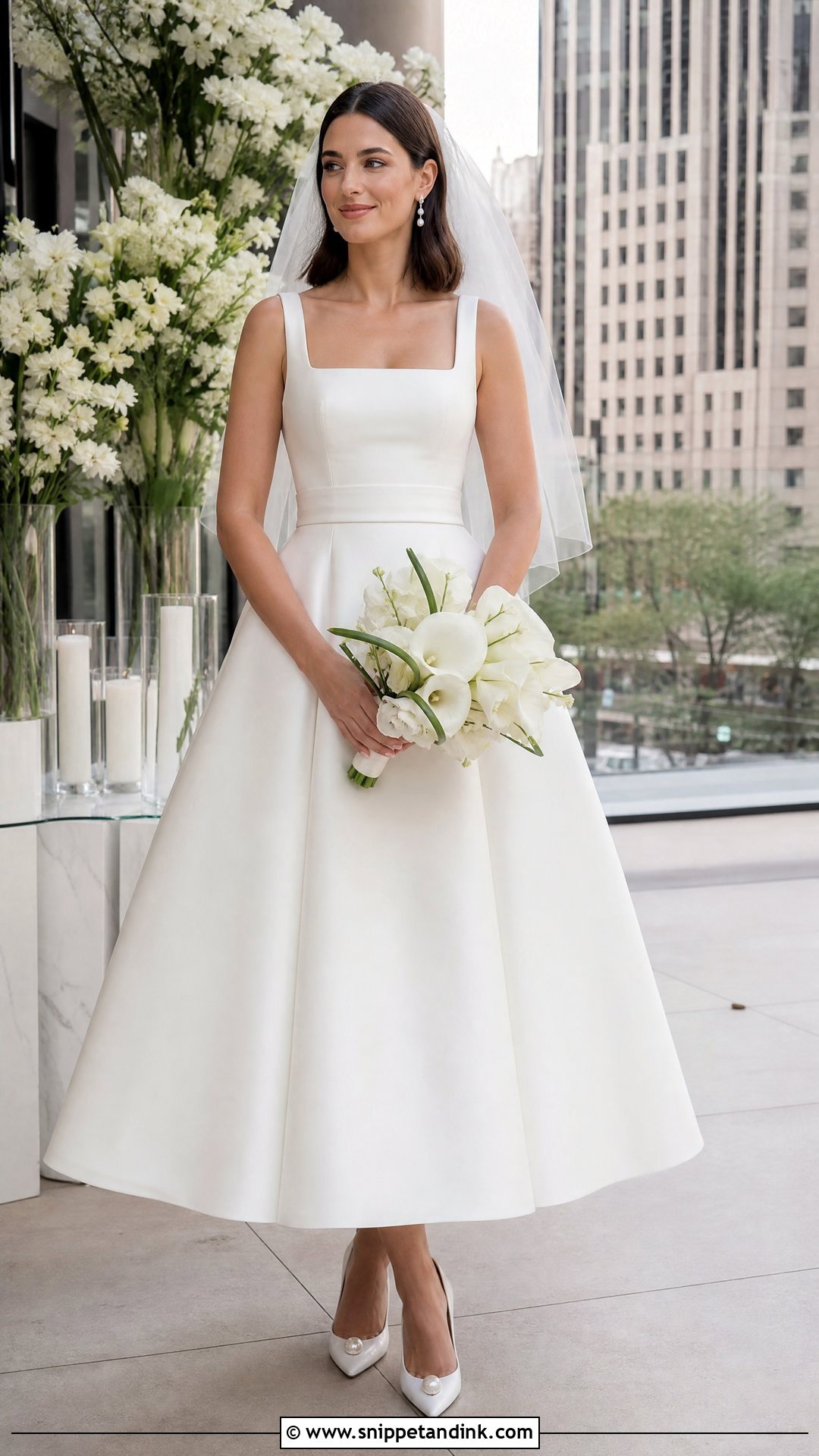 Square Neck Teacup Wedding Dress - Snippet and Ink - 20 Teacup Wedding Dress Ideas