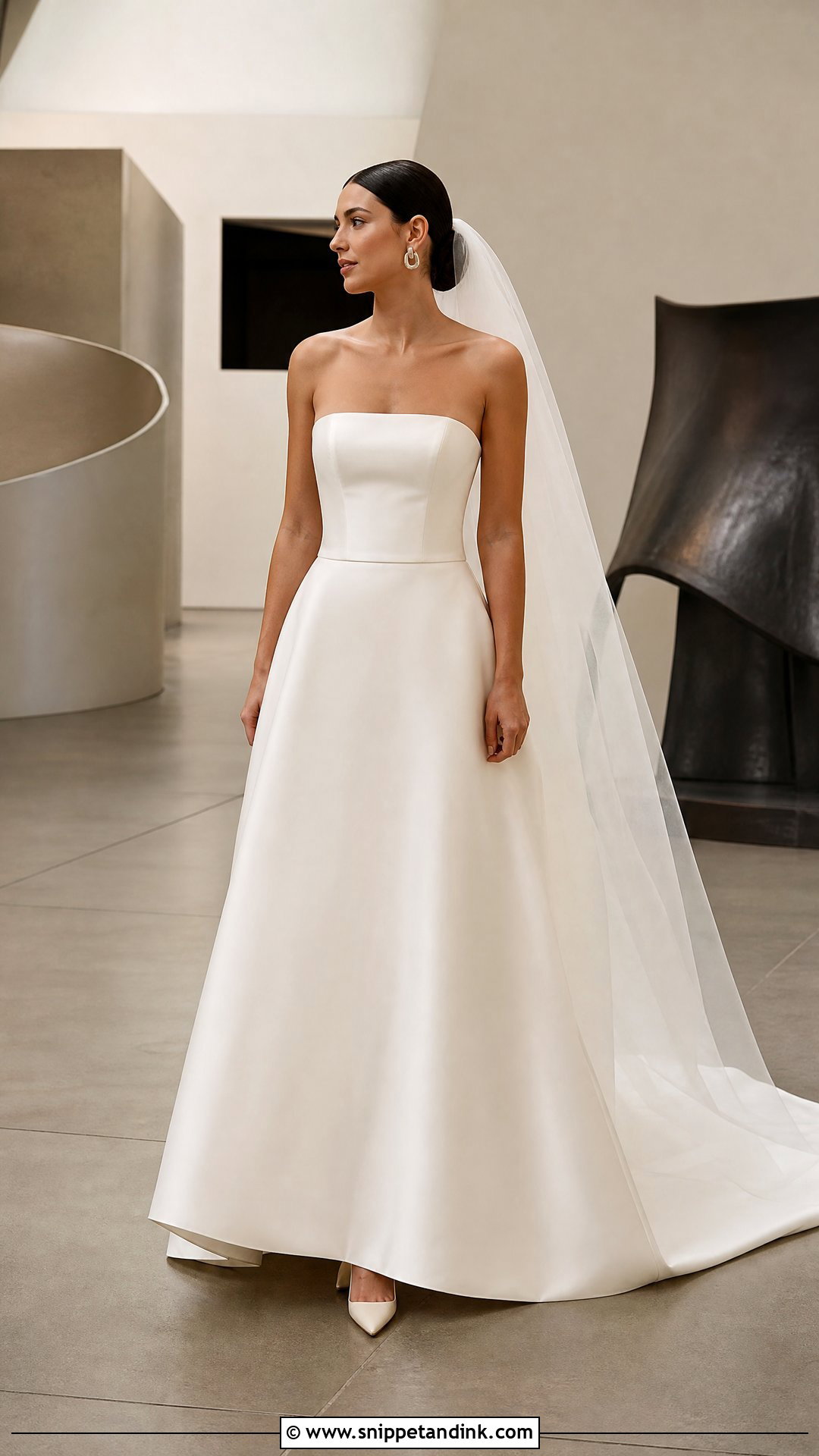 Square Neck Tube Wedding Gown - Snippet and Ink - 20 Tube Wedding Gown Ideas
