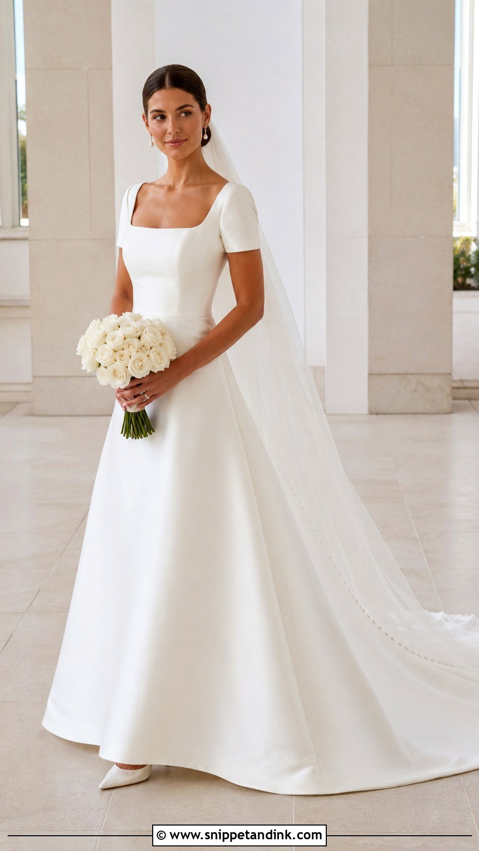 Square Neck Utah Wedding Dress - Snippet and Ink - 20 Utah Wedding Dress Ideas