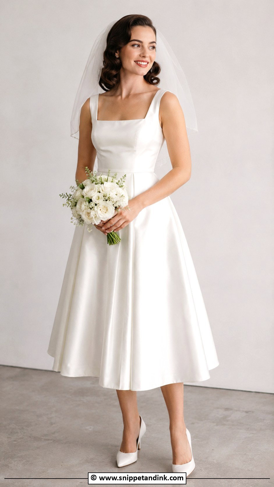 Square Neck Vintage Wedding Dress - Snippet and Ink - 35 Square Neck Wedding Dress Ideas